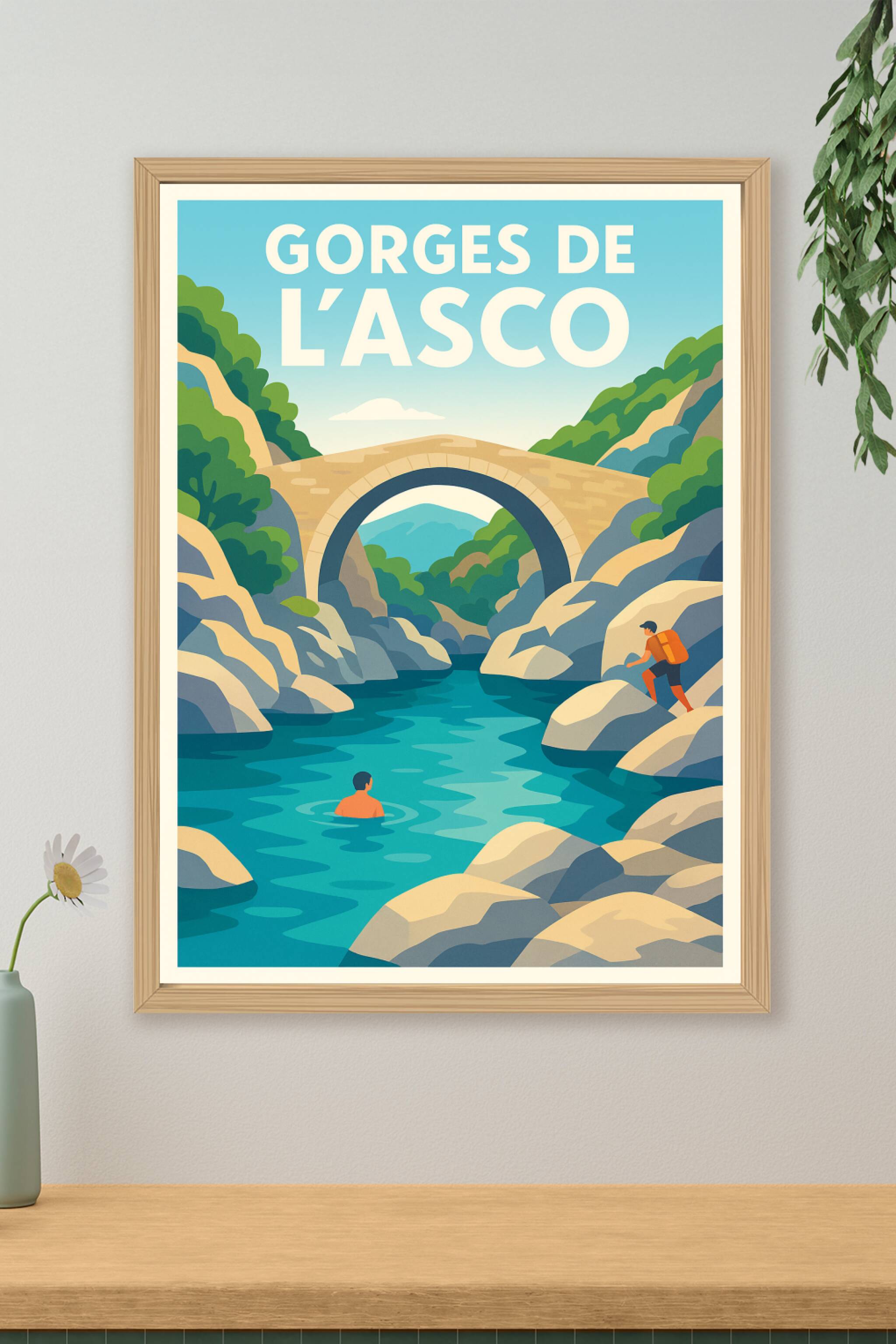 Affiche de Gorges de l'Asco - L'âme sauvage de la Corse en illustration