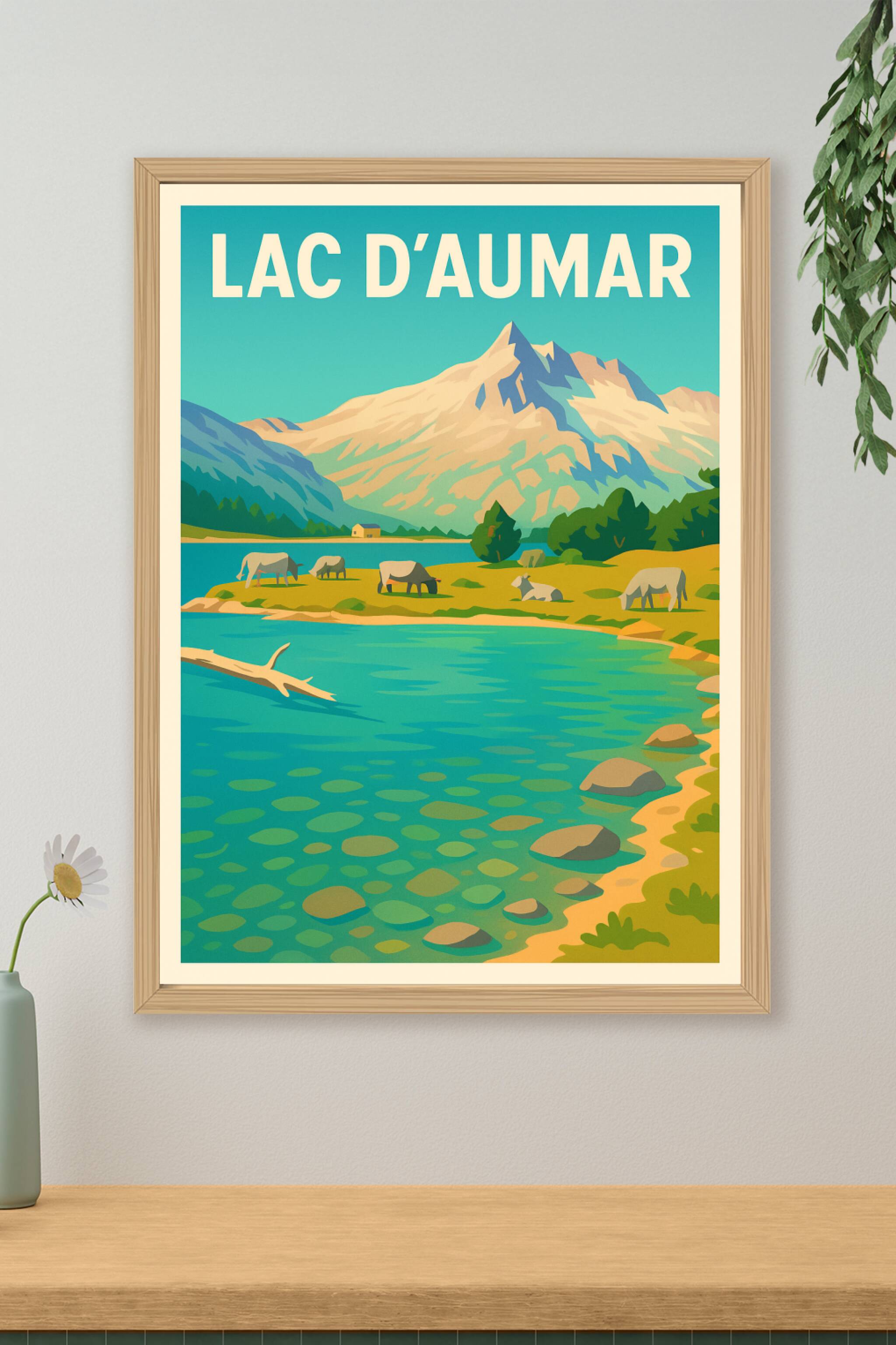 Affiche de Lac d'Aumar - L'éclat des Pyrénées dans votre décoration