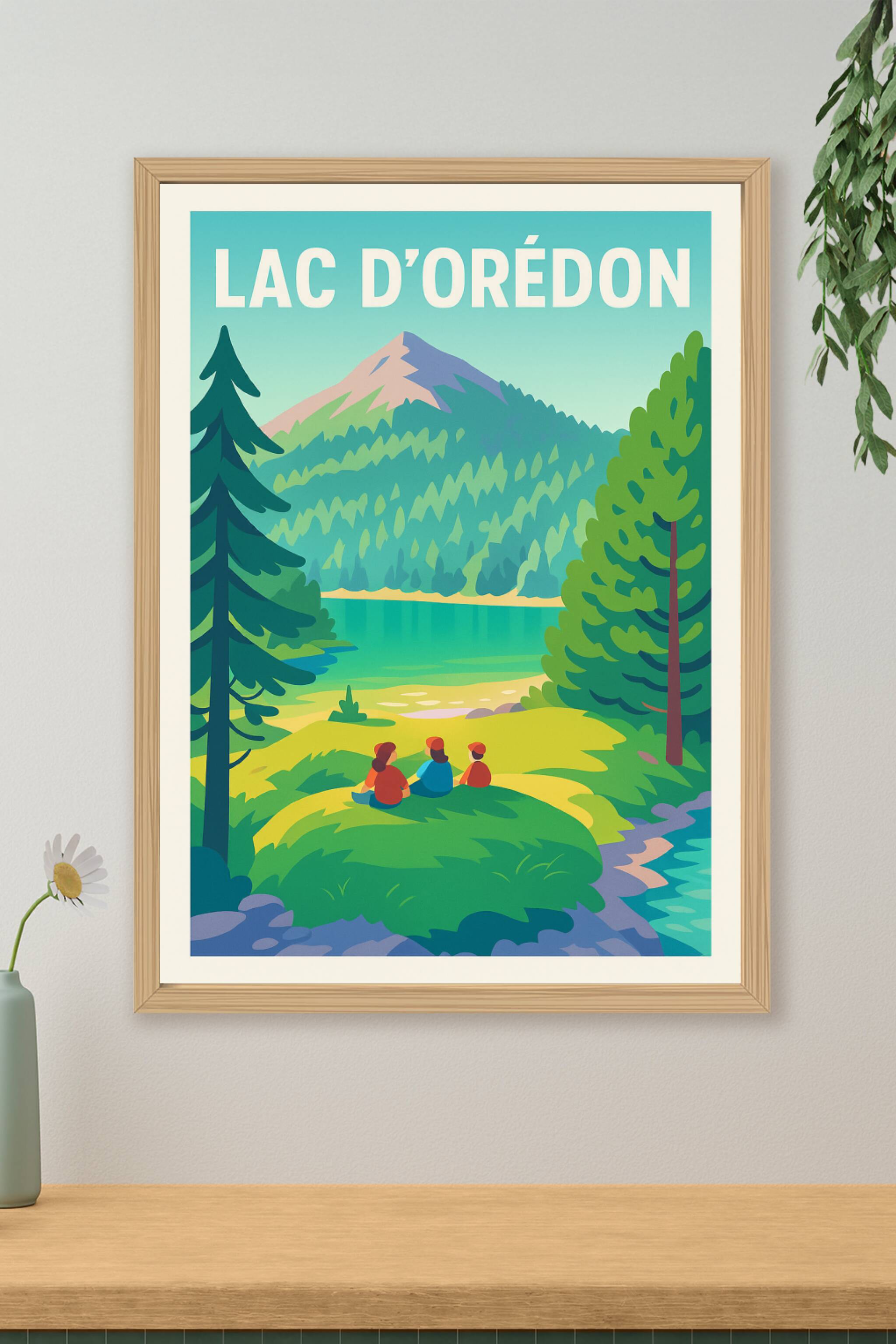 Affiche de Lac d'Orédon - L'écrin majestueux des Pyrénées dans votre salon