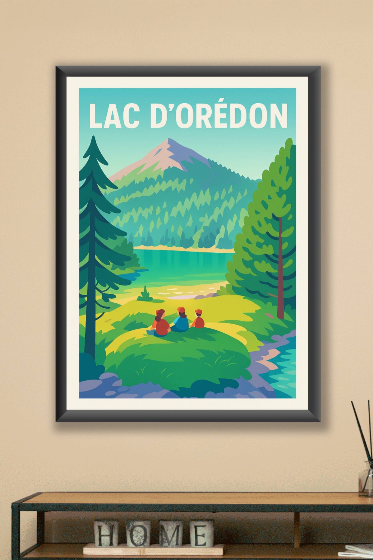 Affiche de Lac d'Orédon - L'écrin majestueux des Pyrénées dans votre salon