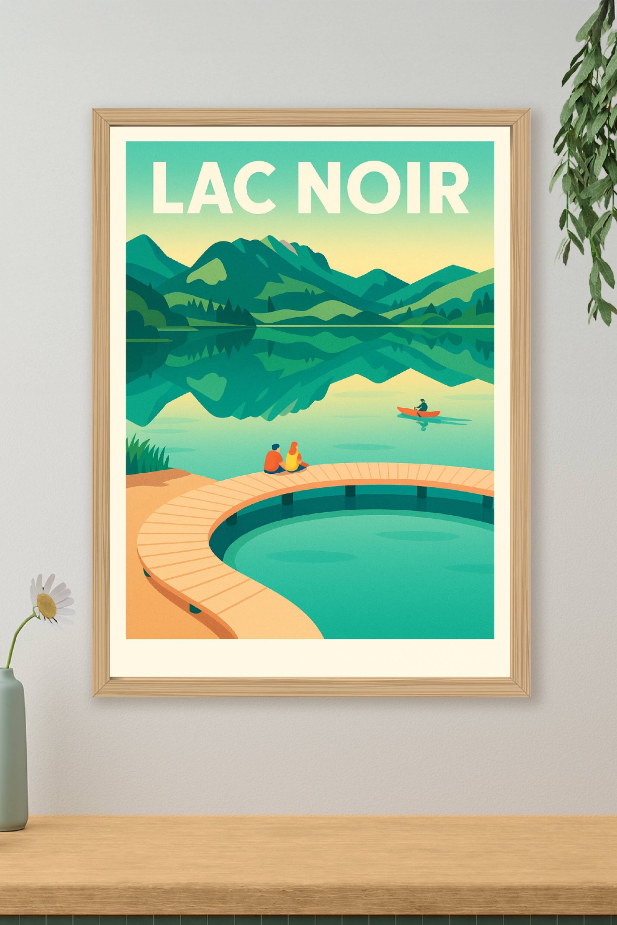 Affiche de Lac Noir - La sérénité des montagnes suisses