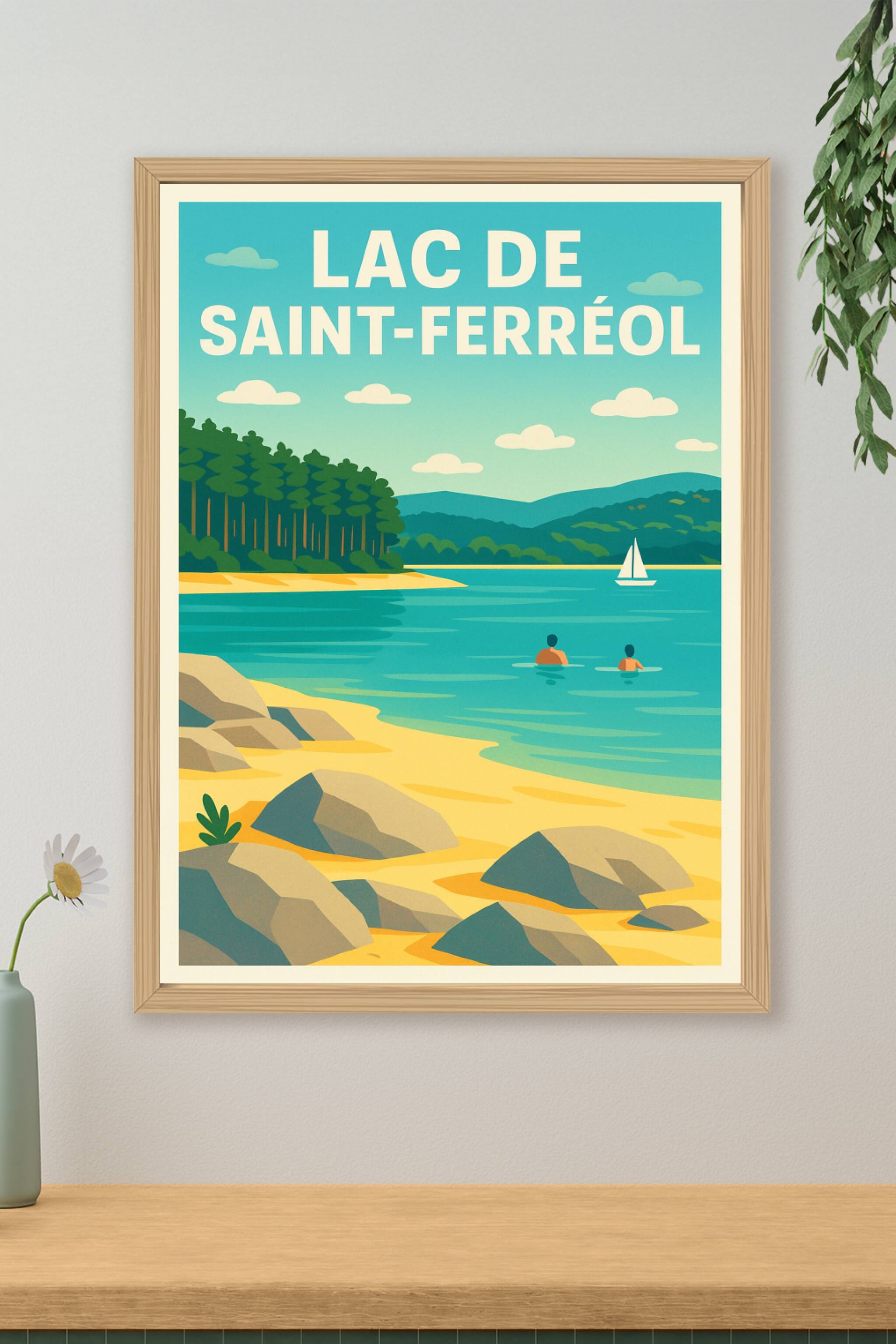 Affiche de Lac de Saint-Ferréol - Évasion au cœur de la Montagne Noire