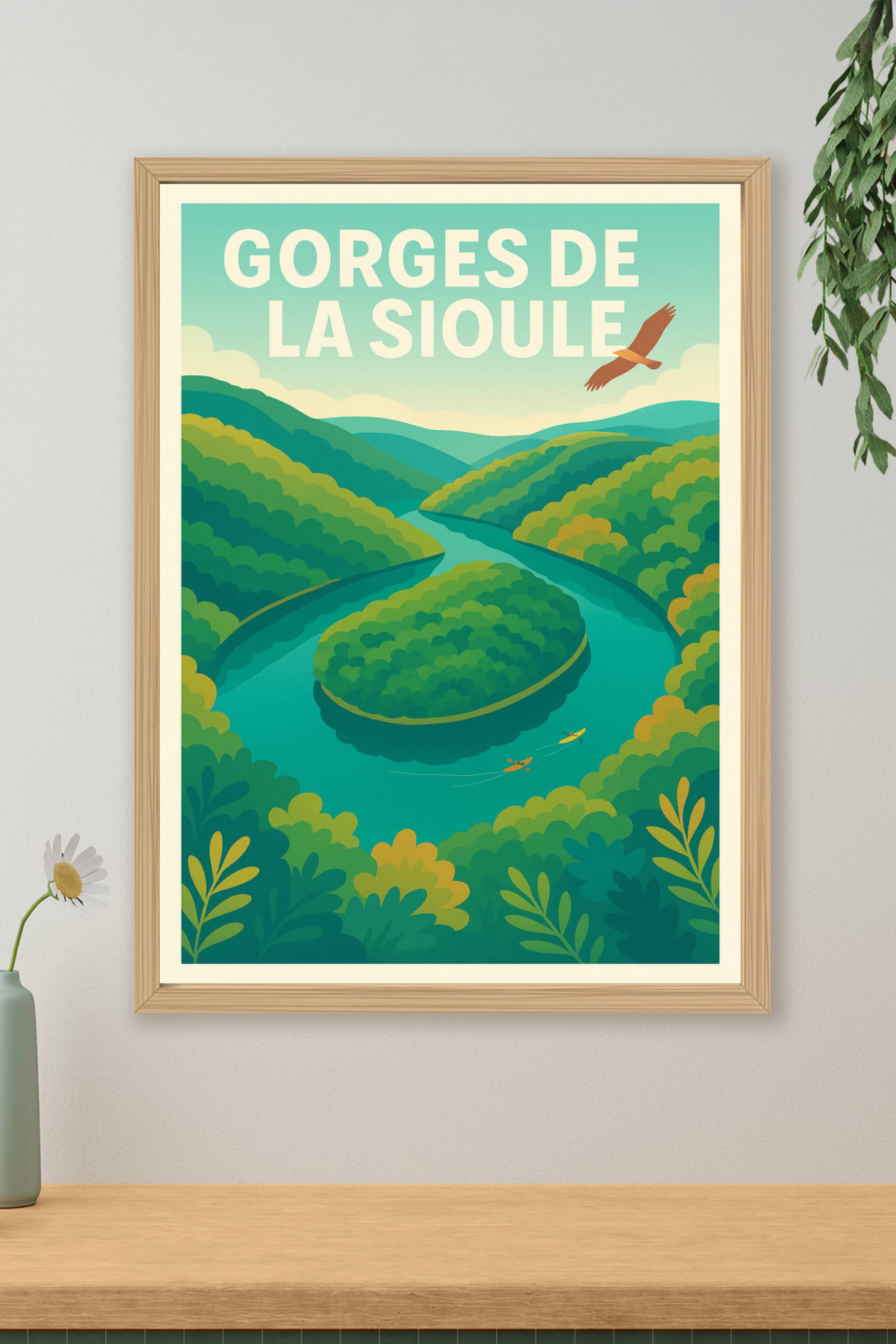 Affiche de Gorges de la Sioule - L'échappée sauvage au cœur de l'Auvergne