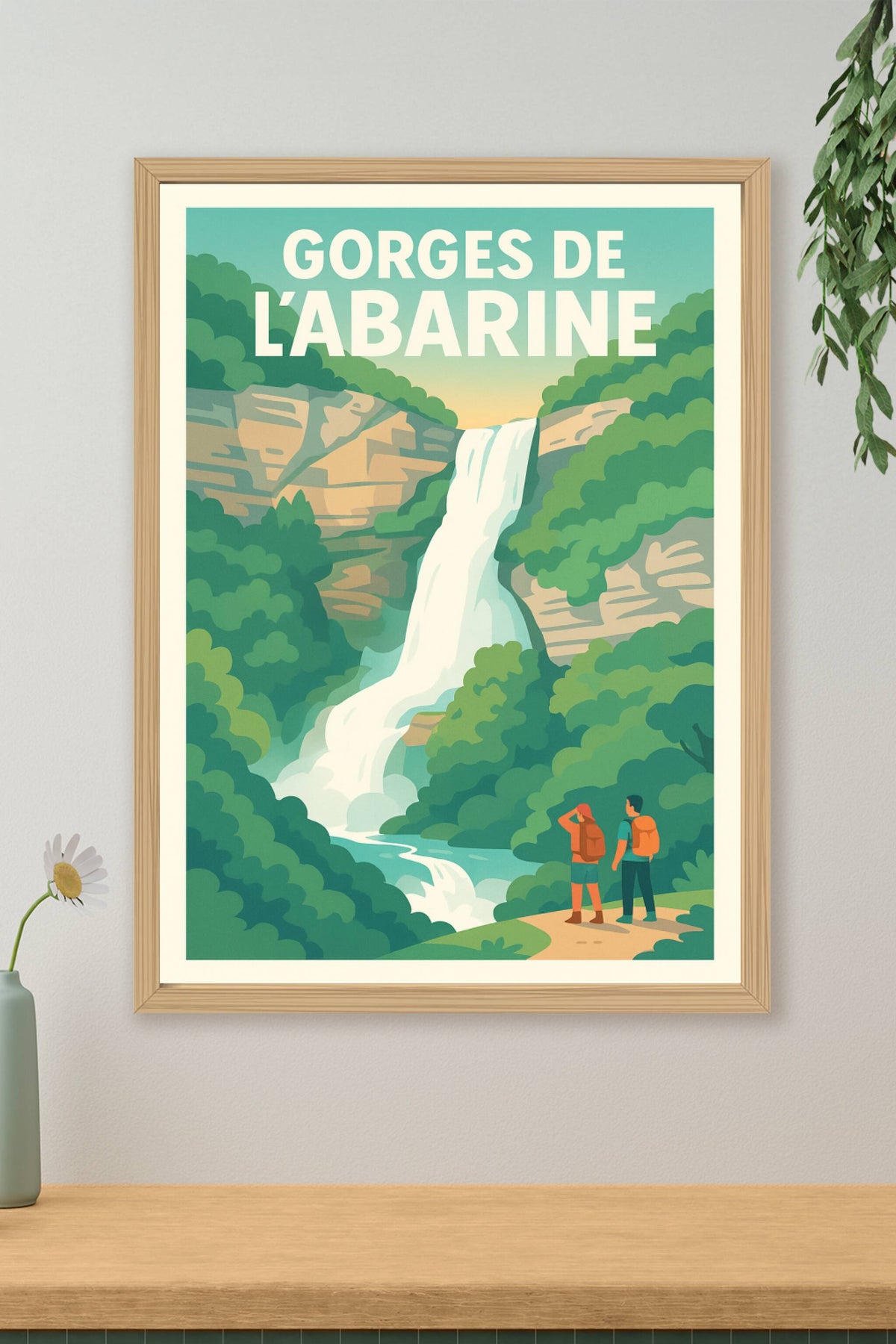Affiche de Gorges de l'Albarine - L'éclat sauvage de la cascade de la Charabotte