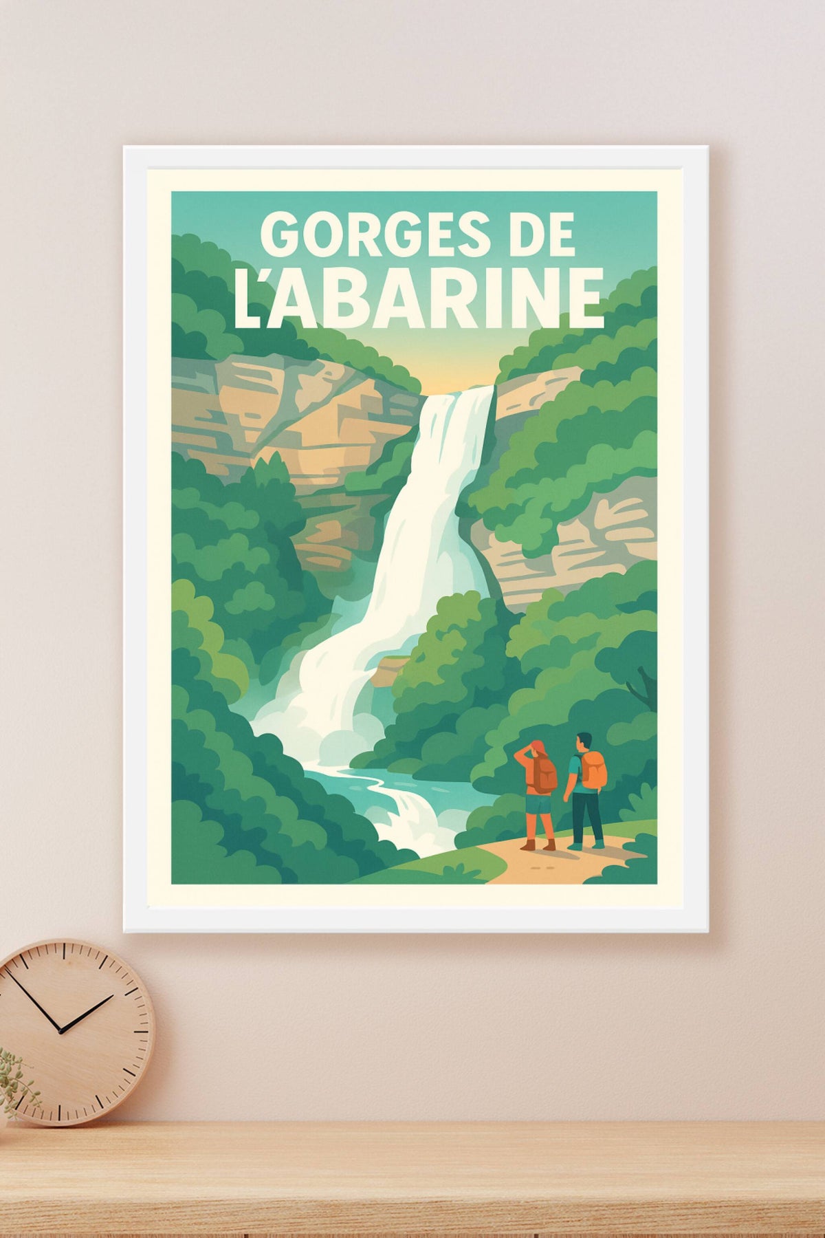 Affiche de Gorges de l'Albarine - L'éclat sauvage de la cascade de la Charabotte