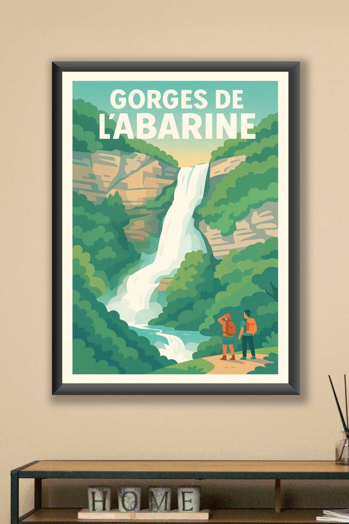Affiche de Gorges de l'Albarine - L'éclat sauvage de la cascade de la Charabotte