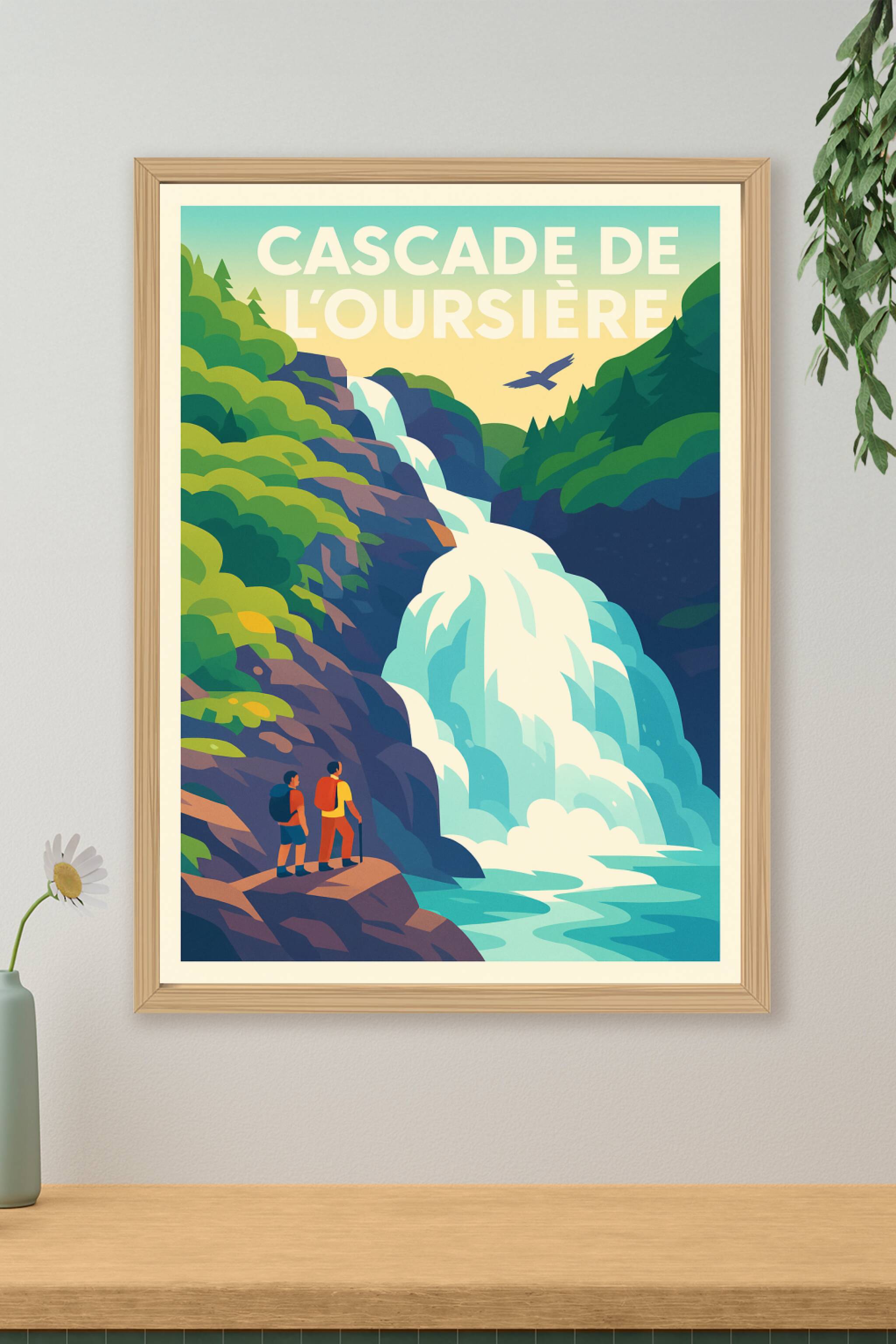 Affiche de Cascade de l'Oursière - La majesté des sommets du Belledonne