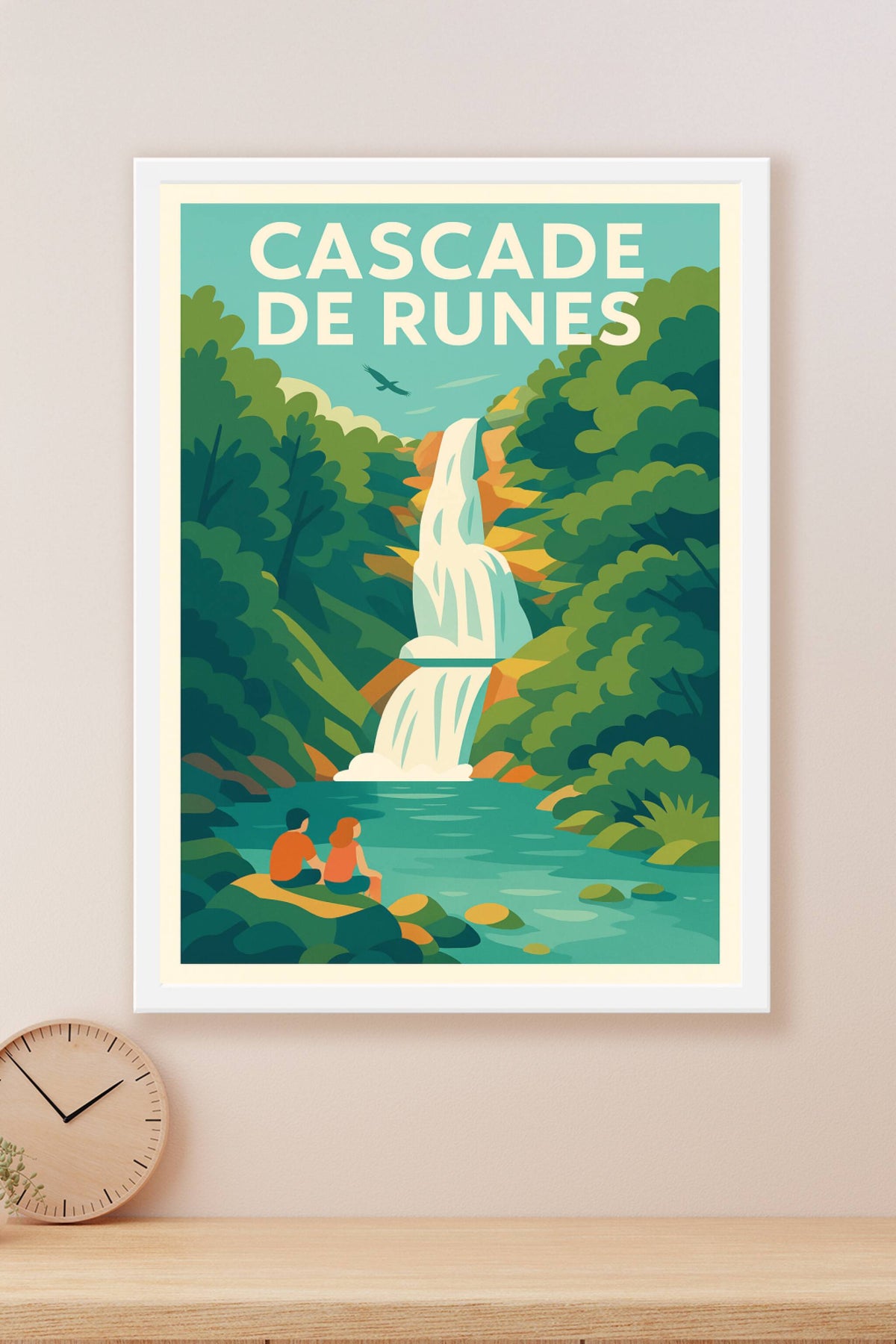 Affiche de Cascade de Runes - Évadez-vous au cœur de la nature sauvage