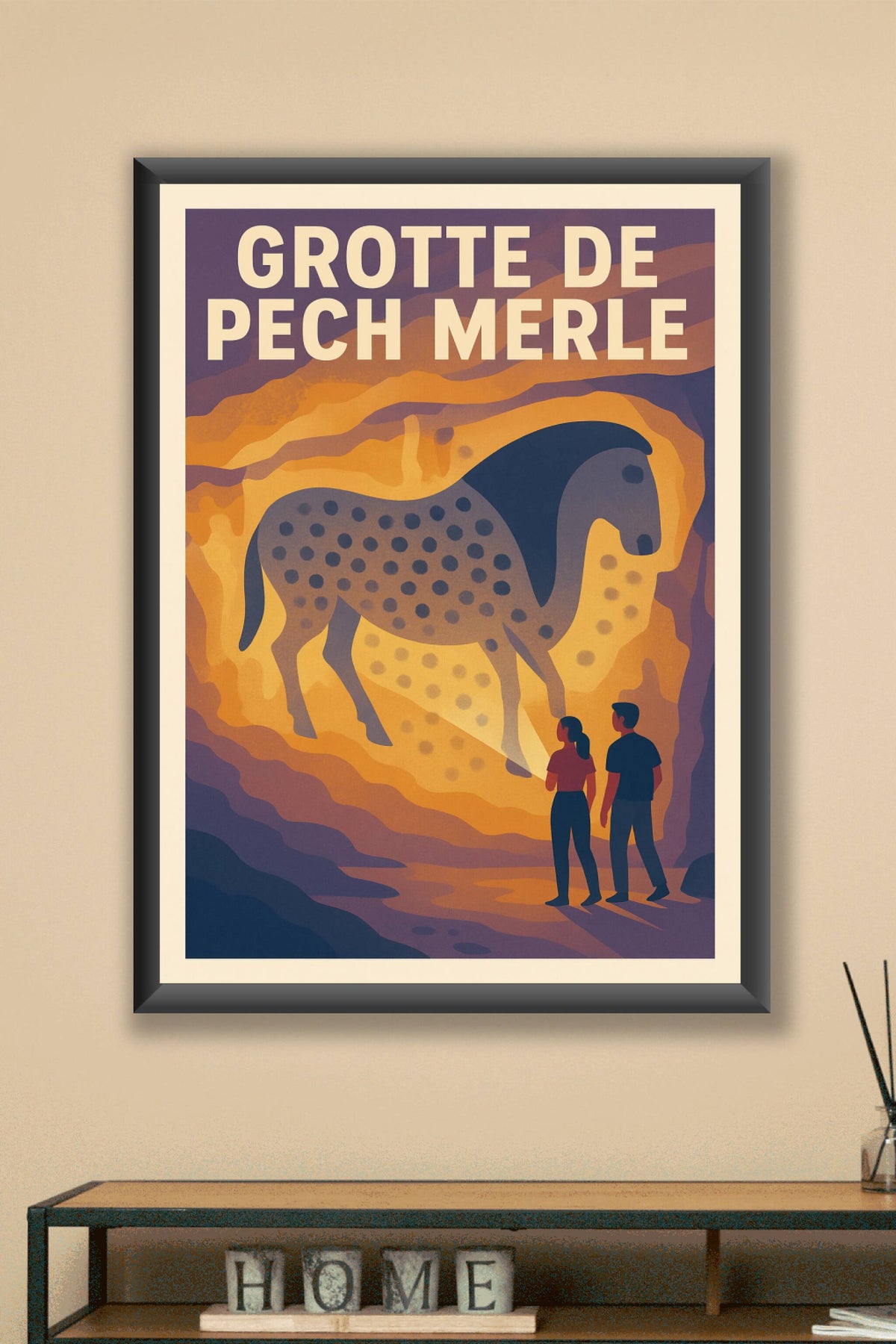 Affiche de Grotte de Pech Merle - Un voyage fascinant au cœur de la Préhistoire
