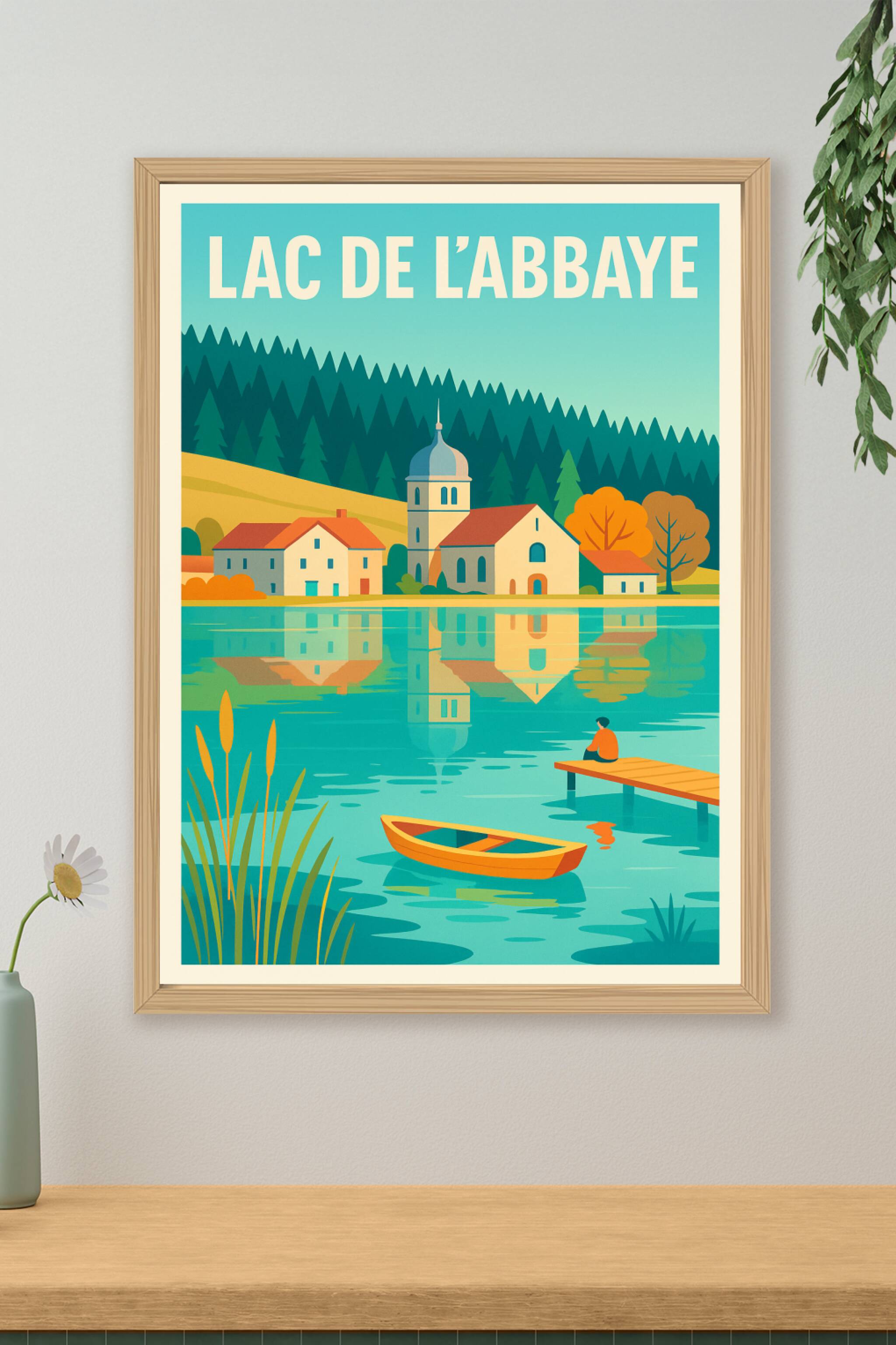 Affiche de Lac de l'Abbaye - Sérénité au cœur du Jura
