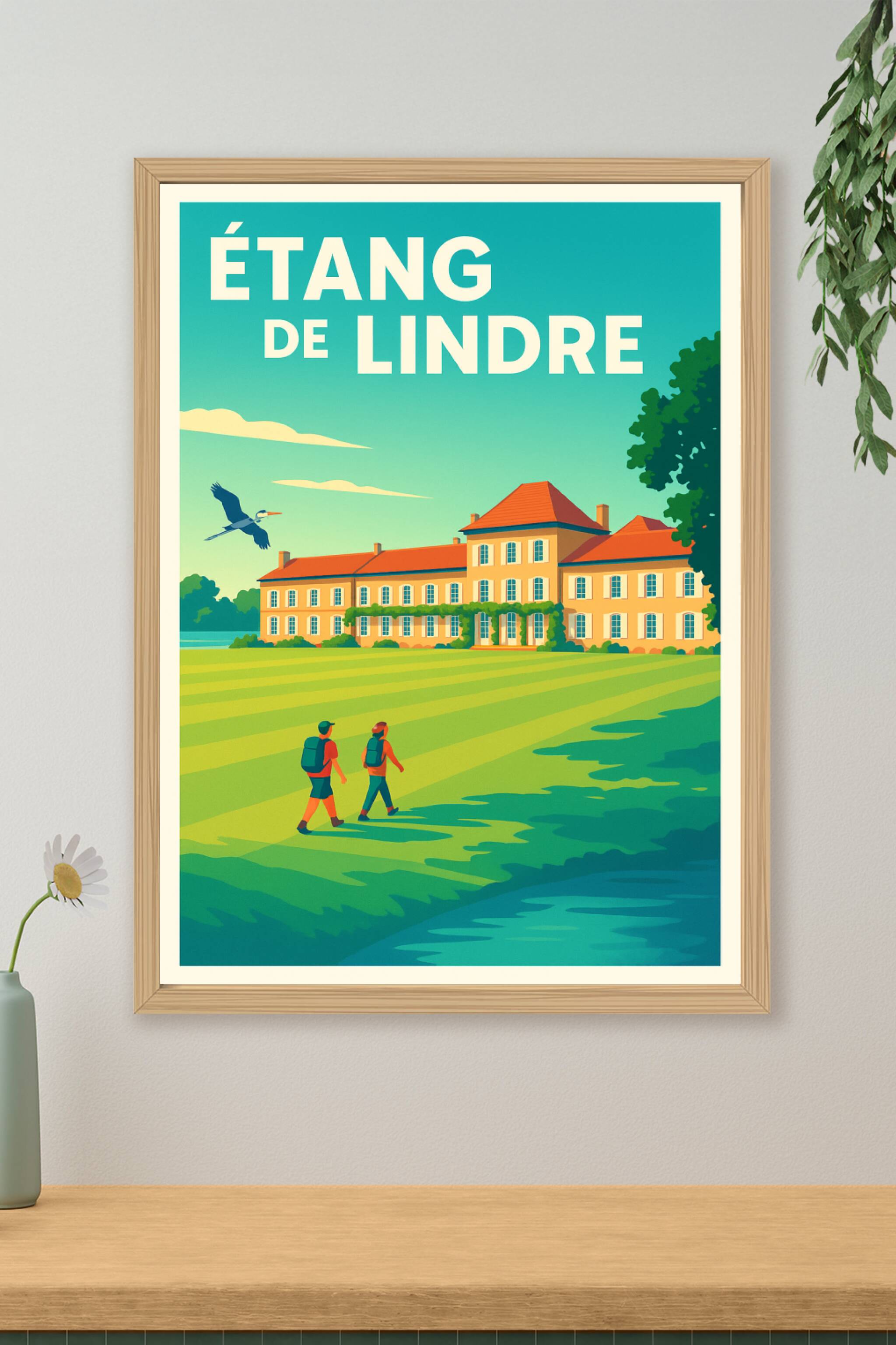 Affiche de Étang de Lindre - Évasion sauvage au cœur du Parc Naturel de Lorraine