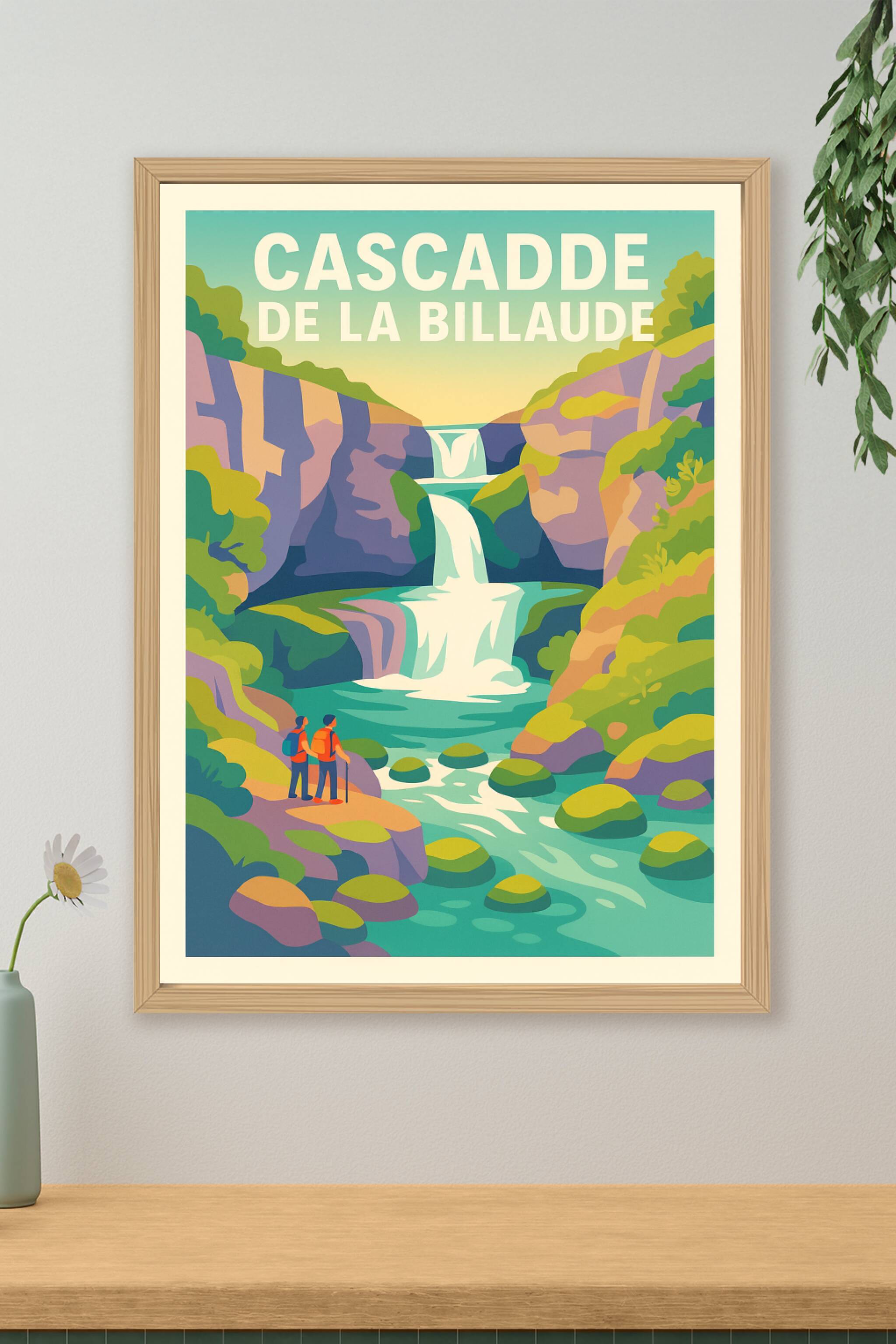 Affiche de Cascade de la Billaude - L'éclat sauvage du Jura dans votre intérieur