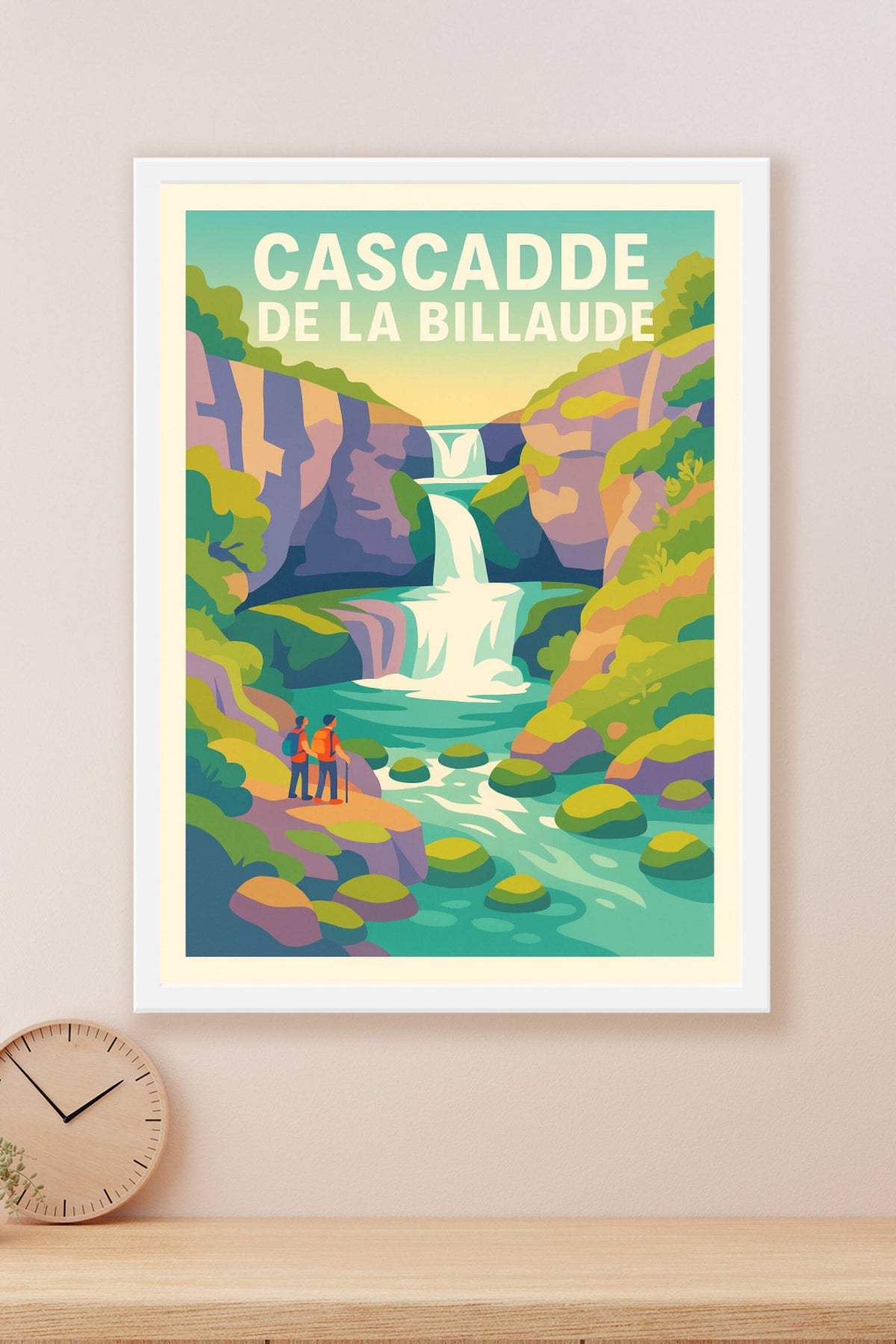 Affiche de Cascade de la Billaude - L'éclat sauvage du Jura dans votre intérieur