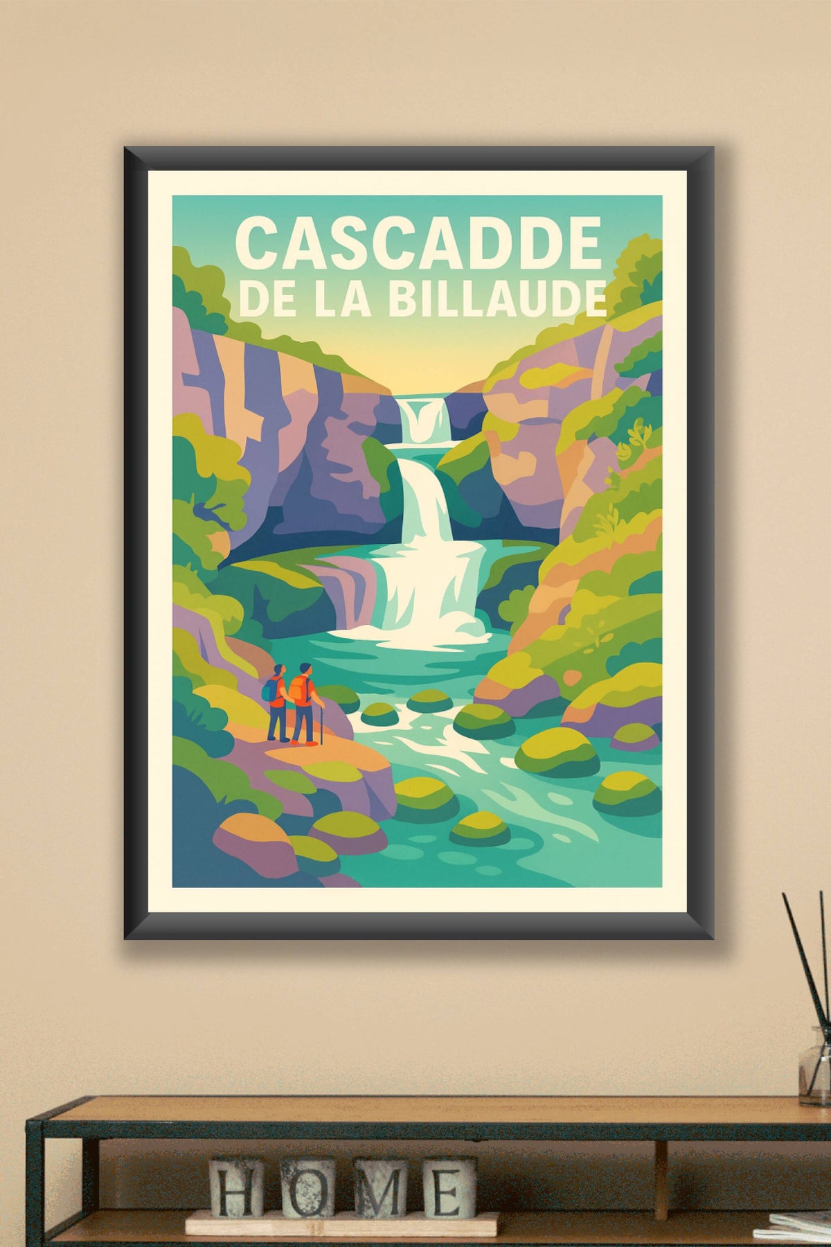 Affiche de Cascade de la Billaude - L'éclat sauvage du Jura dans votre intérieur