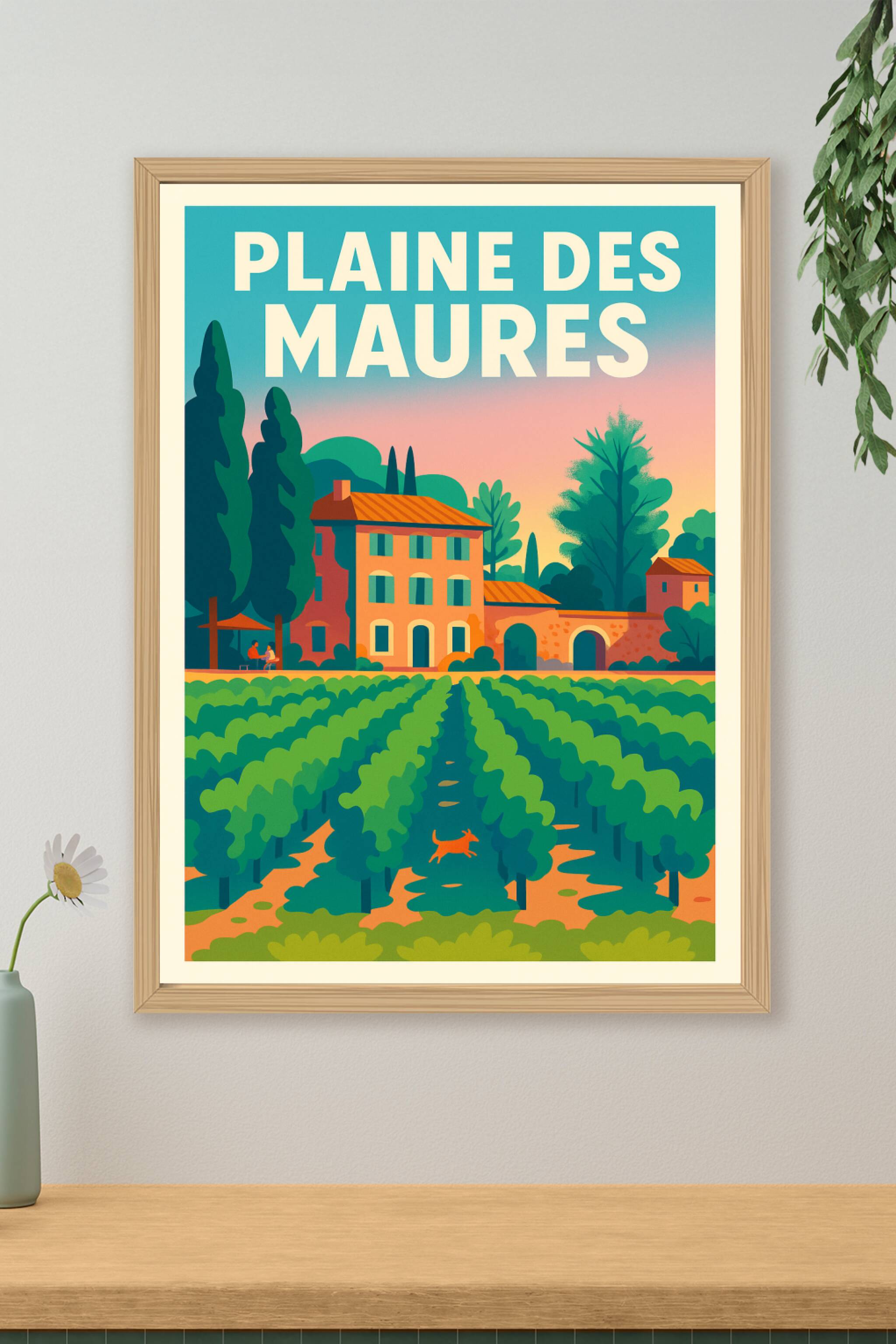 Affiche de Plaine des Maures - L'éclat de la Provence entre vignes et soleil