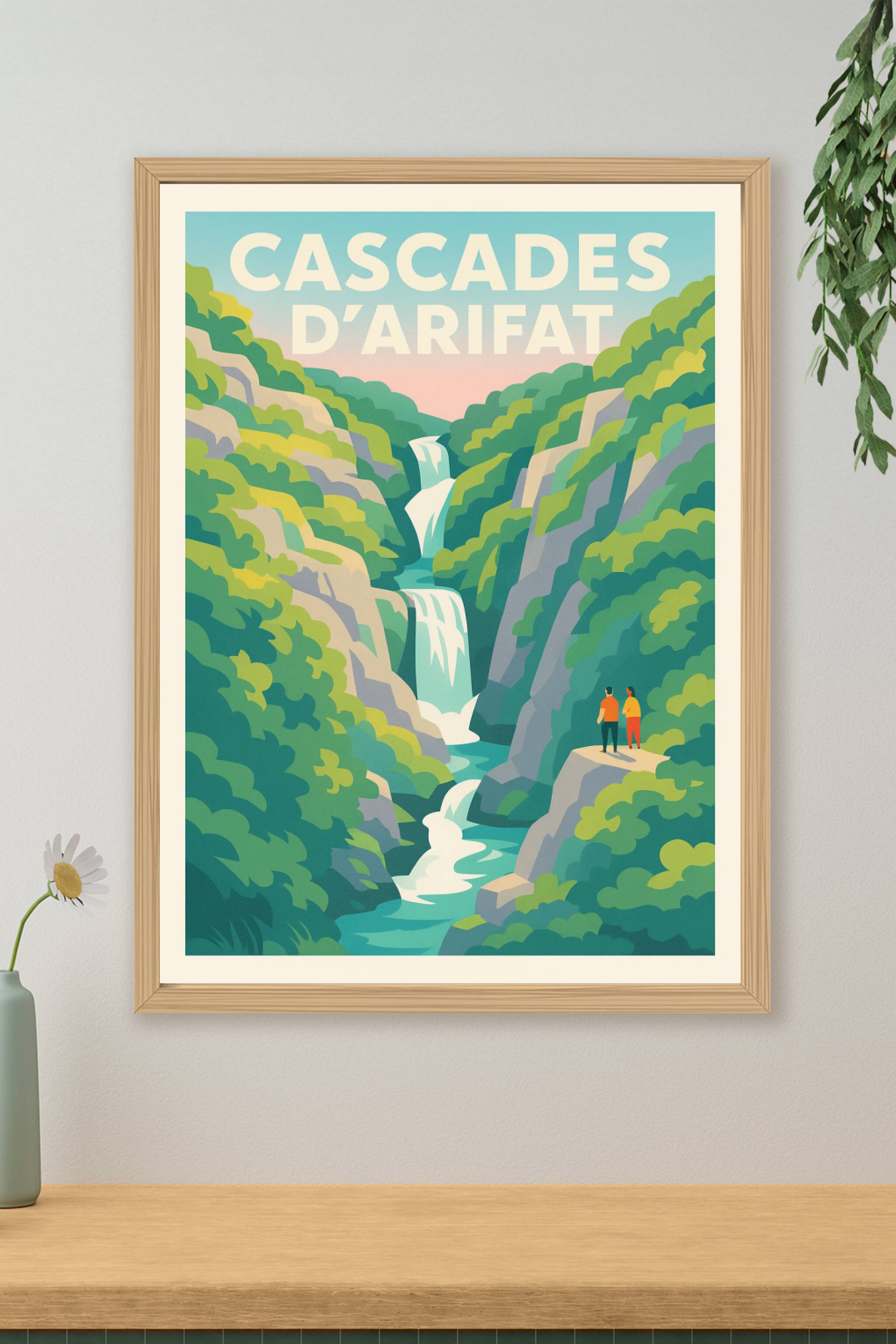 Affiche de Cascades d'Arifat - La majesté sauvage du Tarn au cœur de votre déco
