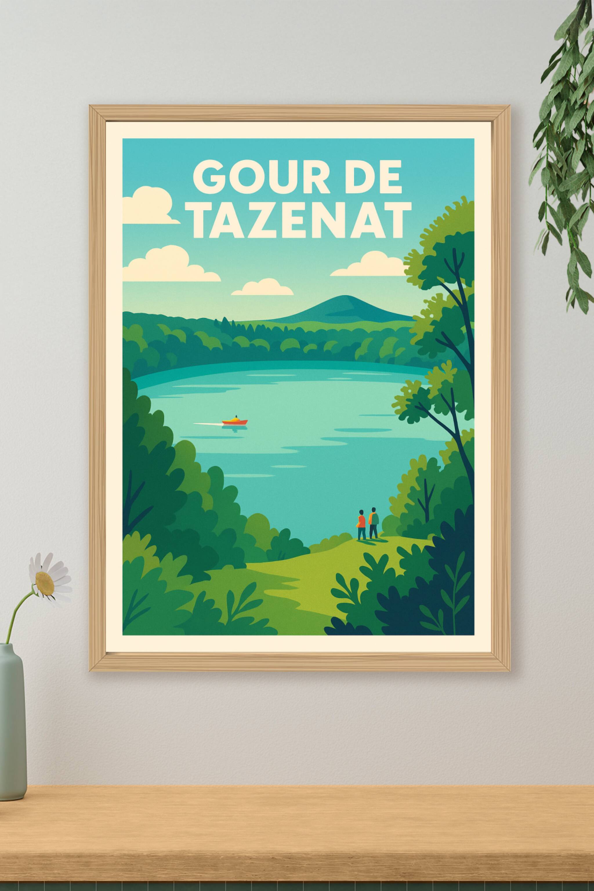 Affiche de Gour de Tazenat - L'écrin de nature au cœur des volcans
