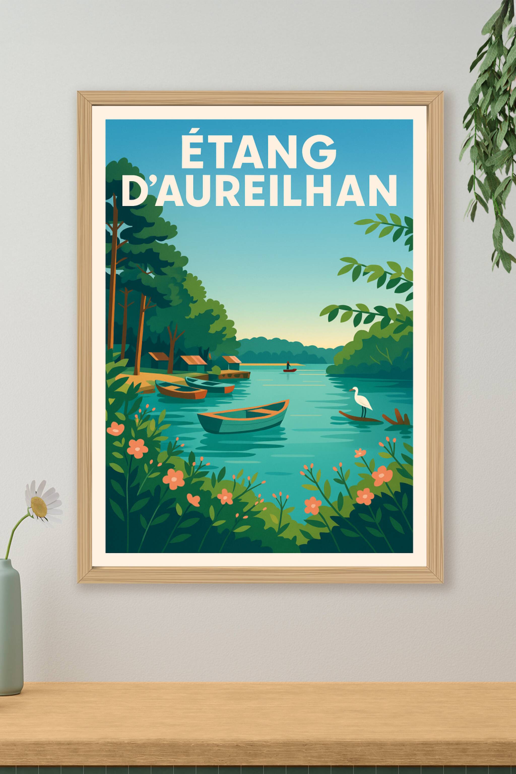 Affiche de Étang d'Aureilhan - Une parenthèse de sérénité landaise