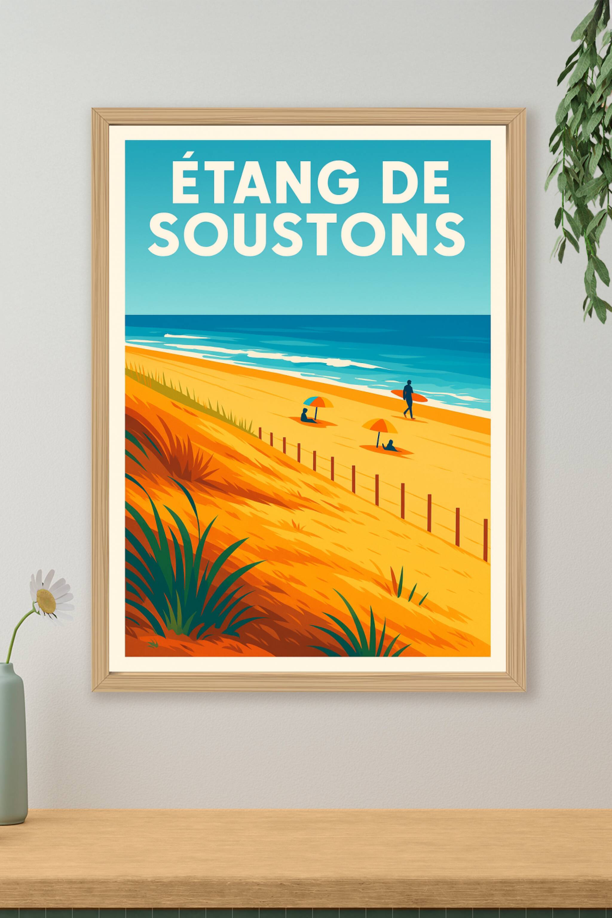 Affiche de Étang de Soustons - L'esprit sauvage des Landes au cœur de votre déco