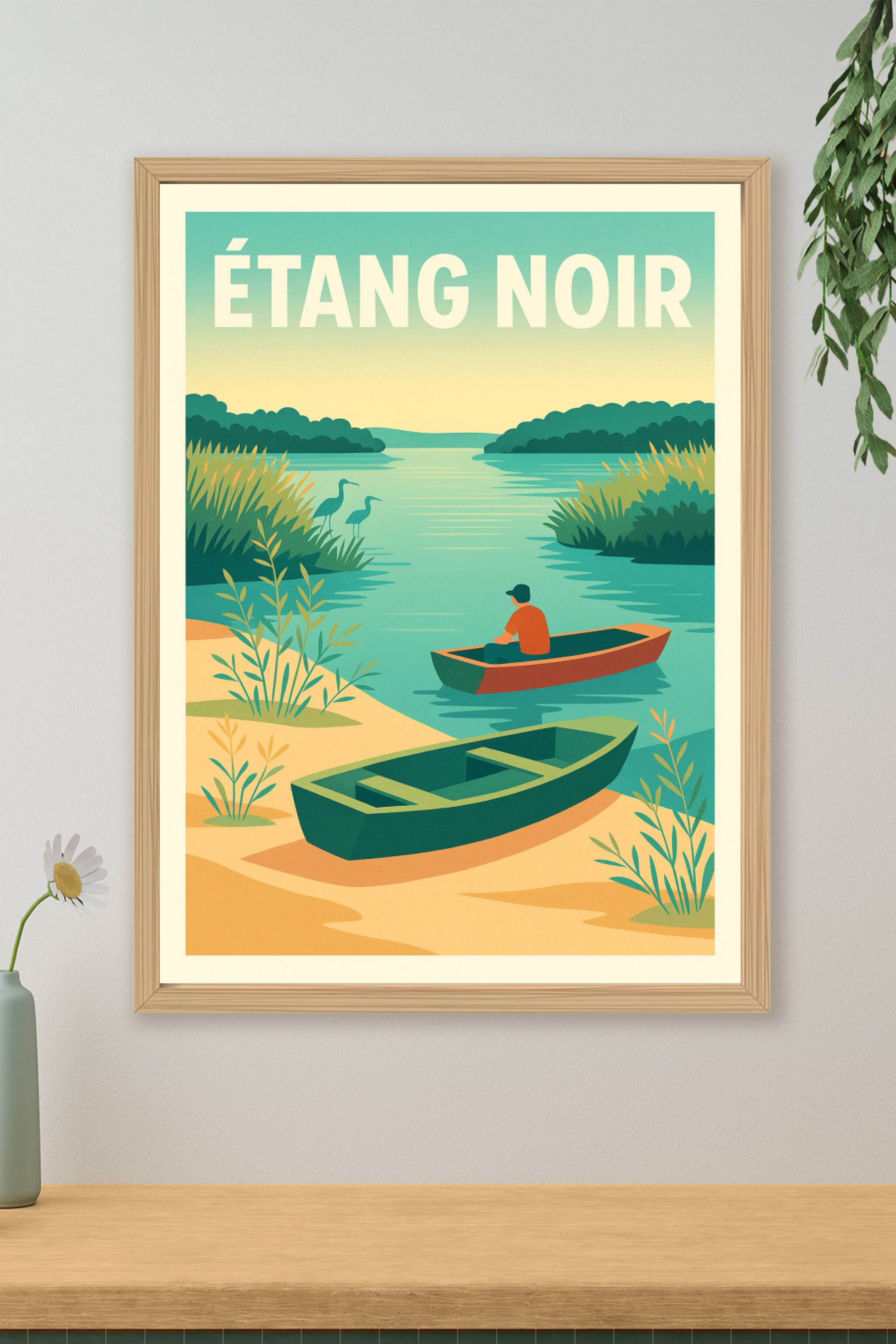 Affiche de Étang Noir - Sérénité sauvage au cœur de la nature