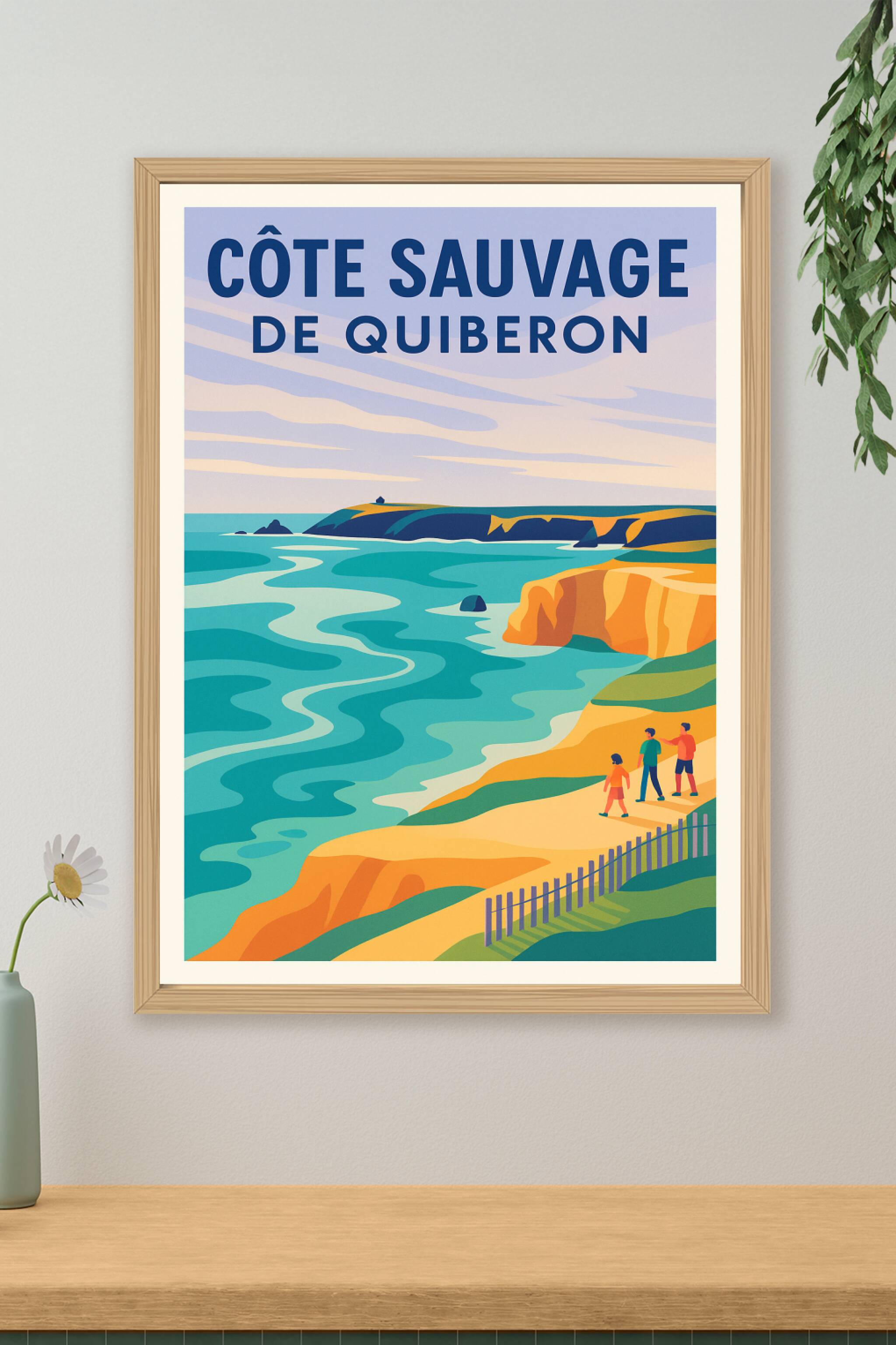 Affiche de Côte Sauvage de Quiberon - L'éclat sauvage de la Bretagne