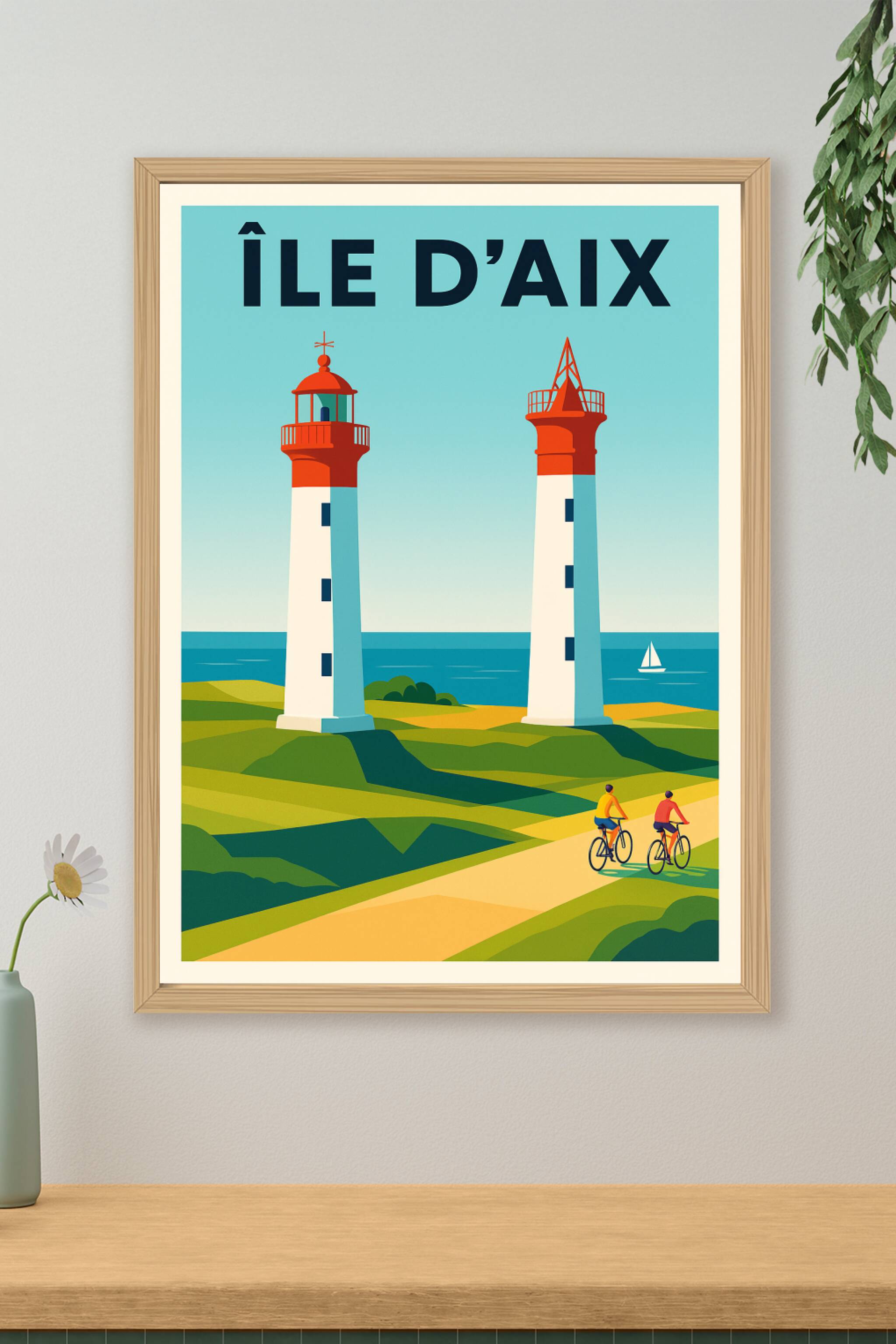 Affiche de Île d'Aix - L'évasion sauvage au pied des phares jumeaux