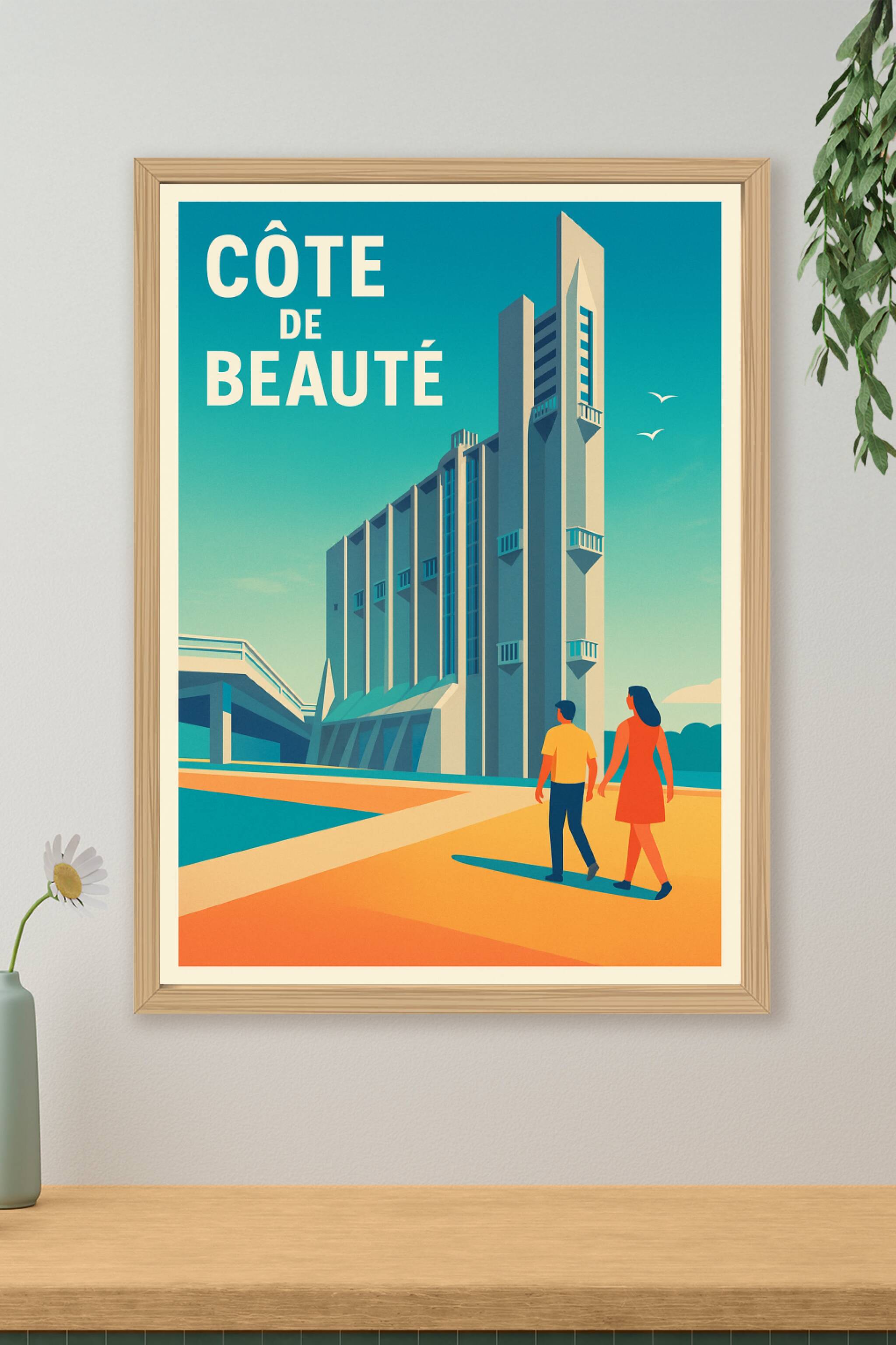 Affiche de Côte de Beauté - L'élégance moderniste du littoral