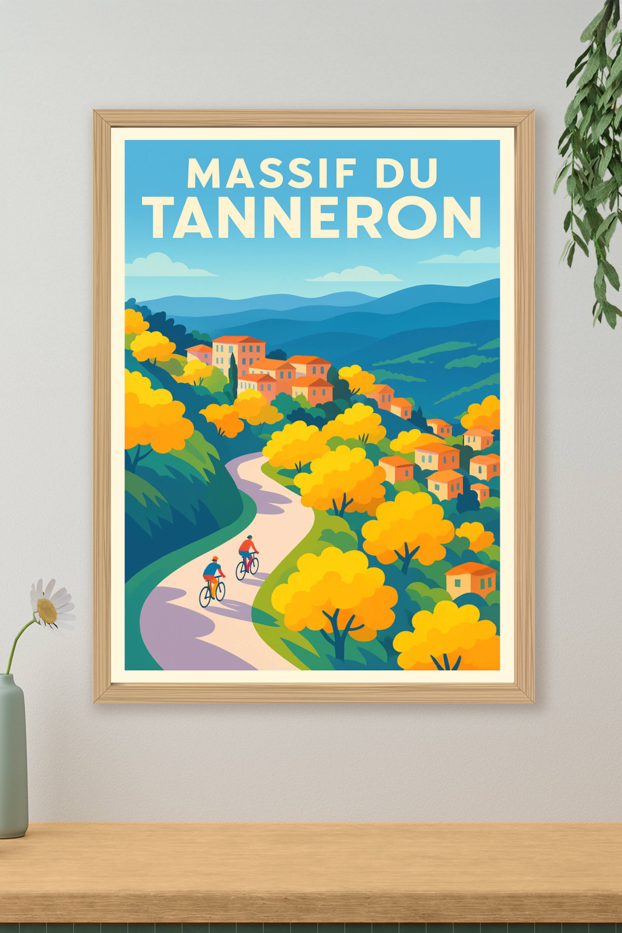 Affiche de Massif du Tanneron - L'éclat doré du mimosa en fleurs