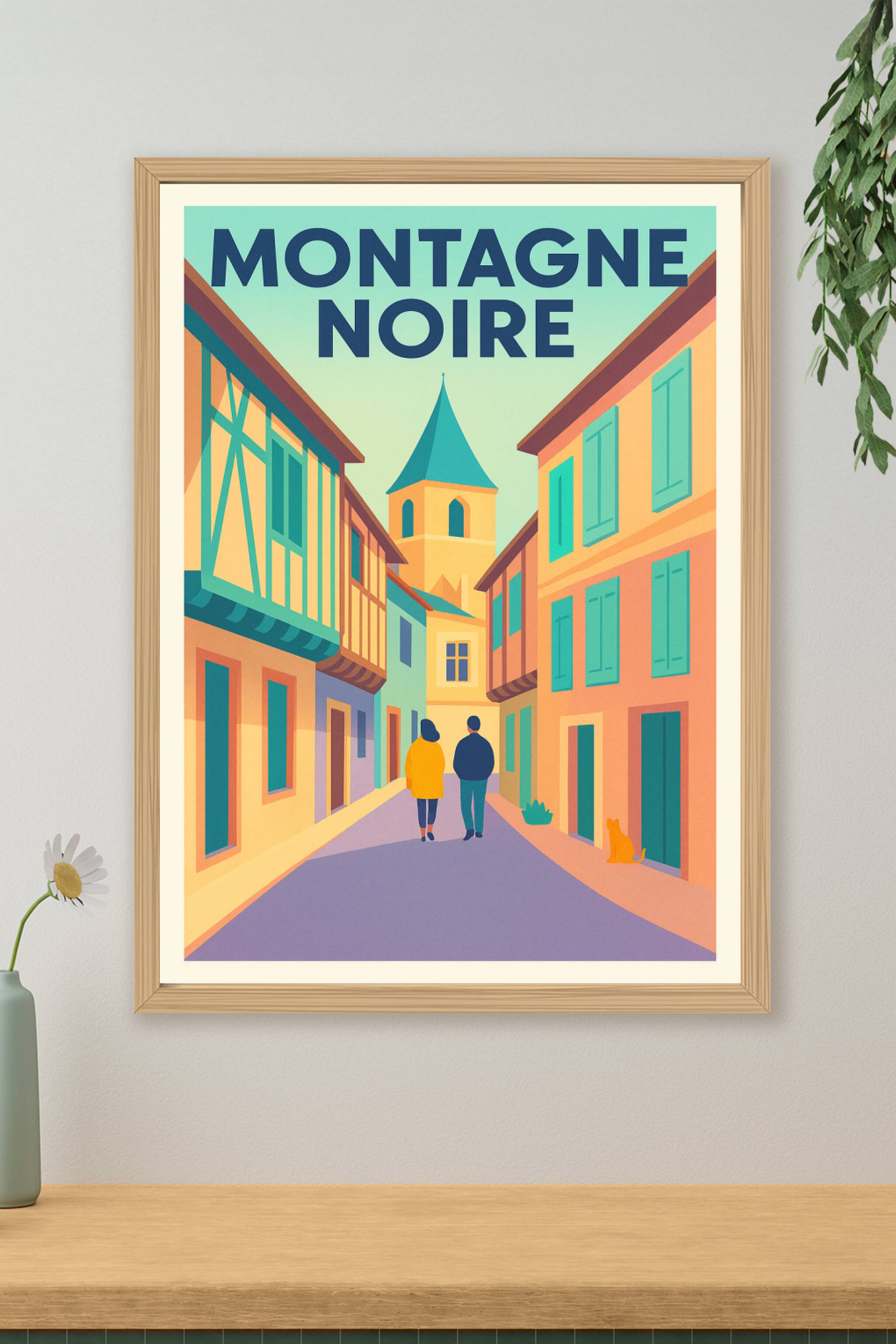 Affiche de Montagne Noire - Le charme authentique des ruelles médiévales