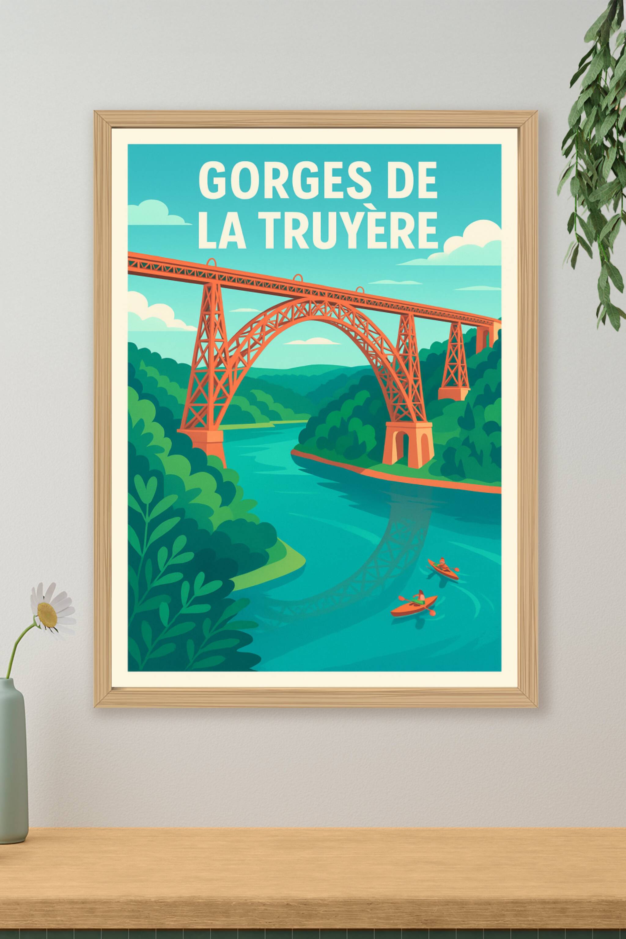 Affiche de Gorges de la Truyère - L'élégance du Viaduc de Garabit chez vous