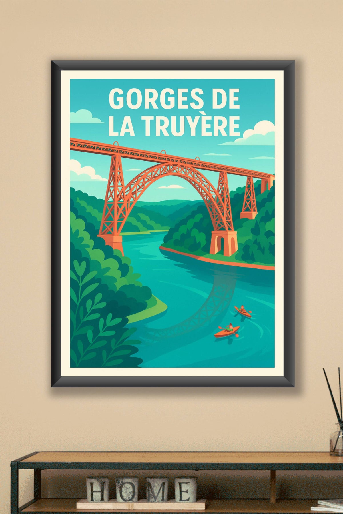 Affiche de Gorges de la Truyère - L'élégance du Viaduc de Garabit chez vous