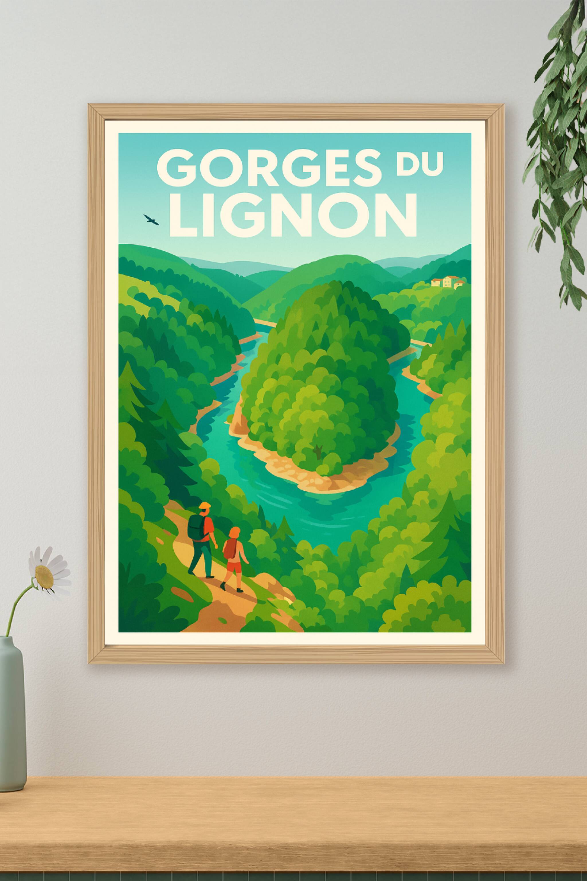 Affiche de Gorges du Lignon - Une immersion sauvage au cœur de la nature