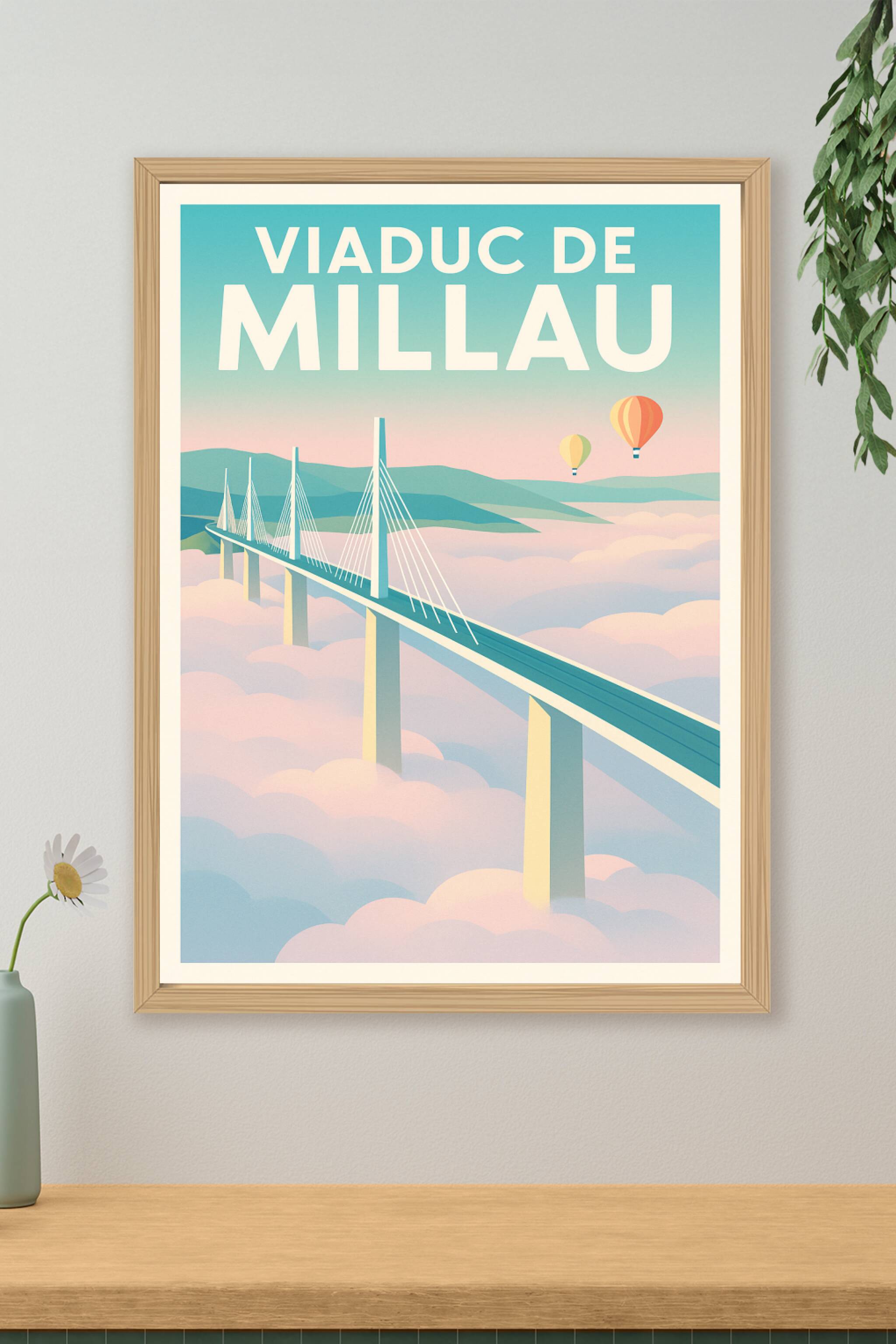 Affiche de Viaduc de Millau - Une prouesse architecturale au-dessus des nuages