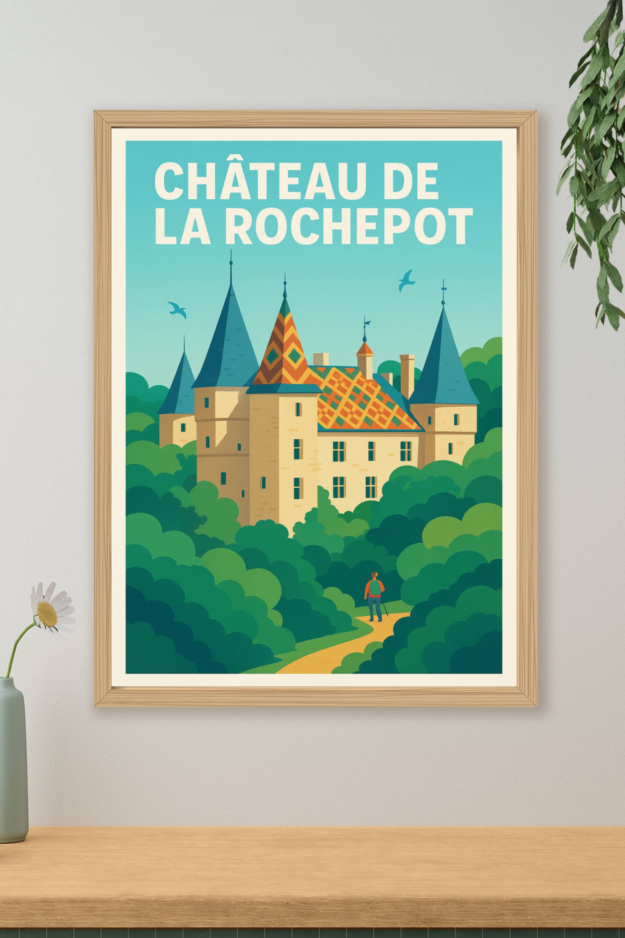 Affiche de Château de la Rochepot - L'élégance médiévale au cœur de la Bourgogne