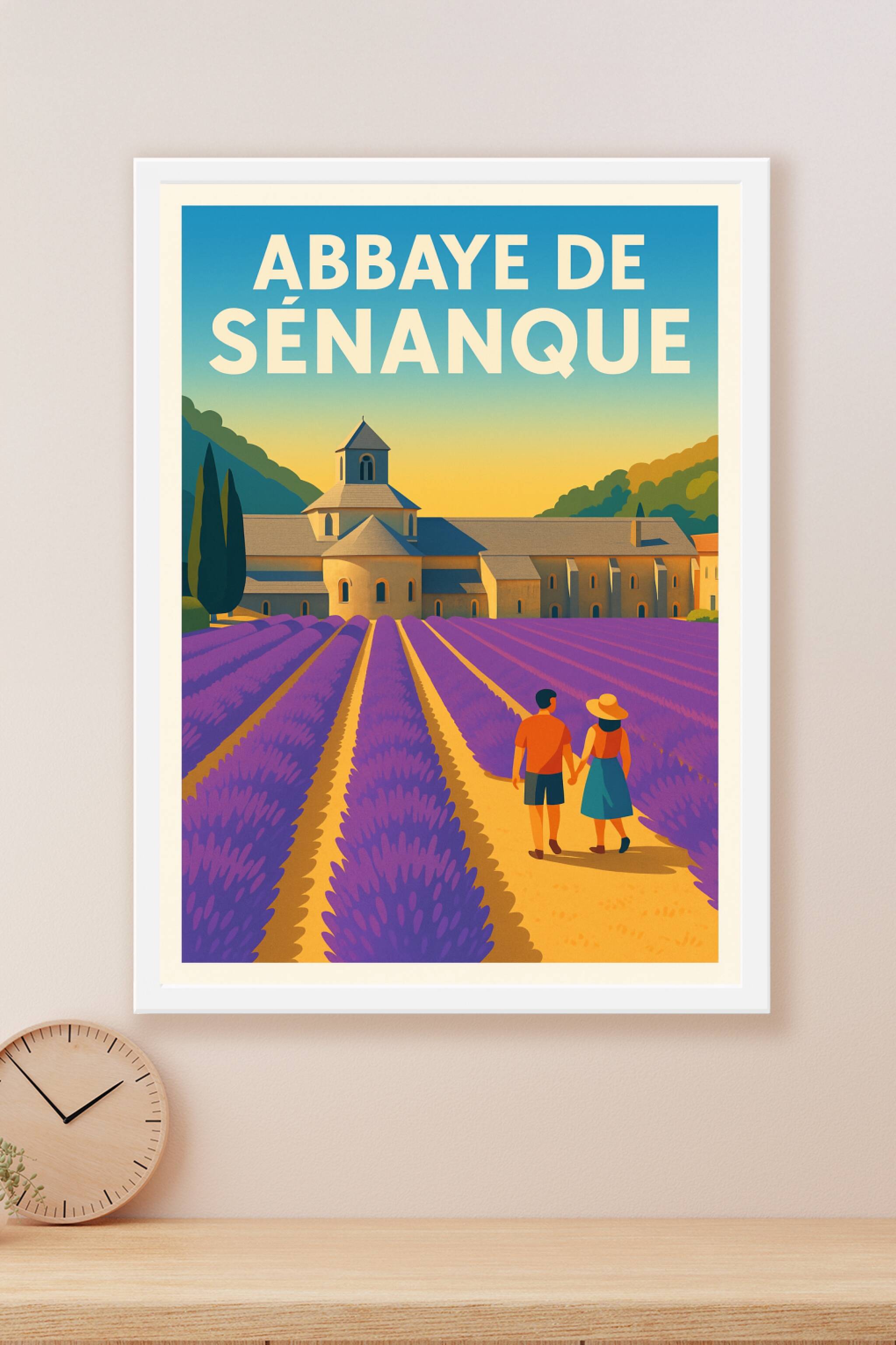 Affiche Abbaye de Sénanque — L'essence de la Provence et de la lavande · poster d'art de Abbaye de Sénanque