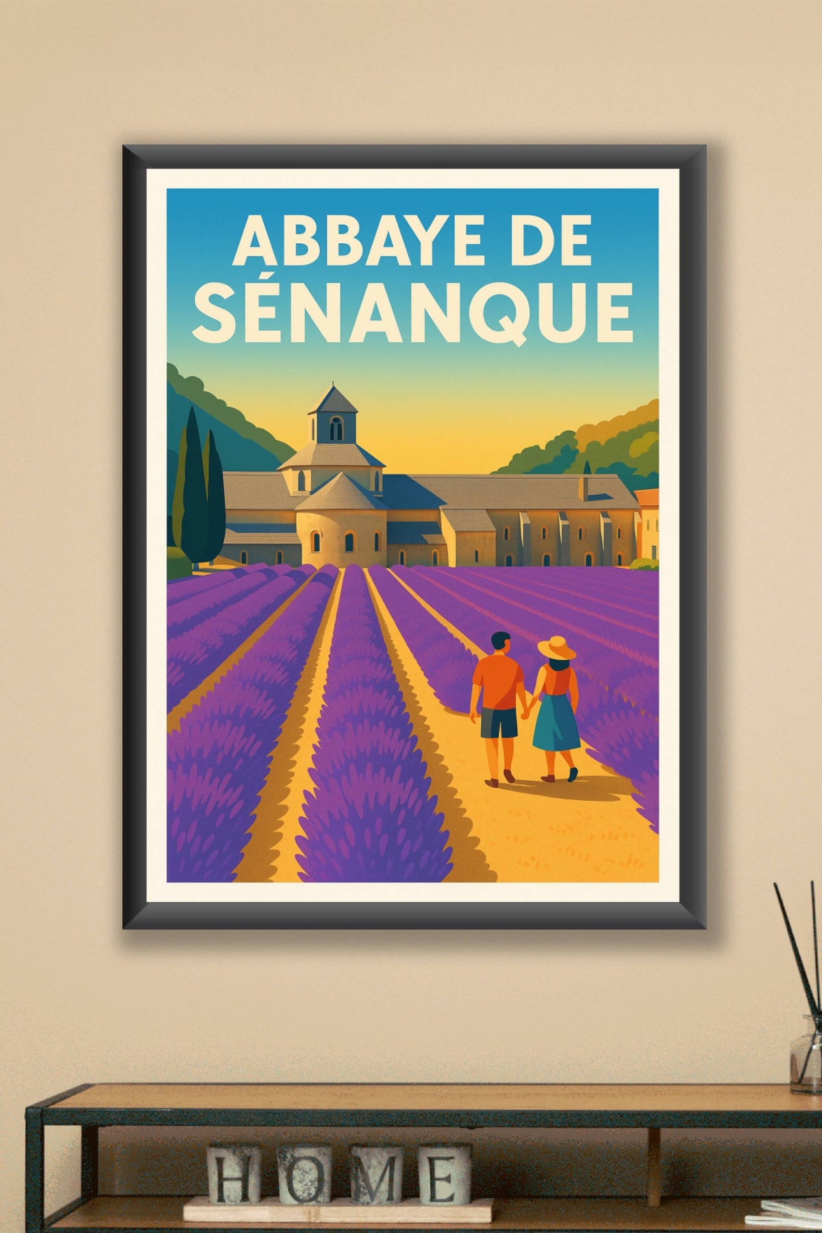 Affiche Abbaye de Sénanque — L'essence de la Provence et de la lavande · poster d'art de Abbaye de Sénanque