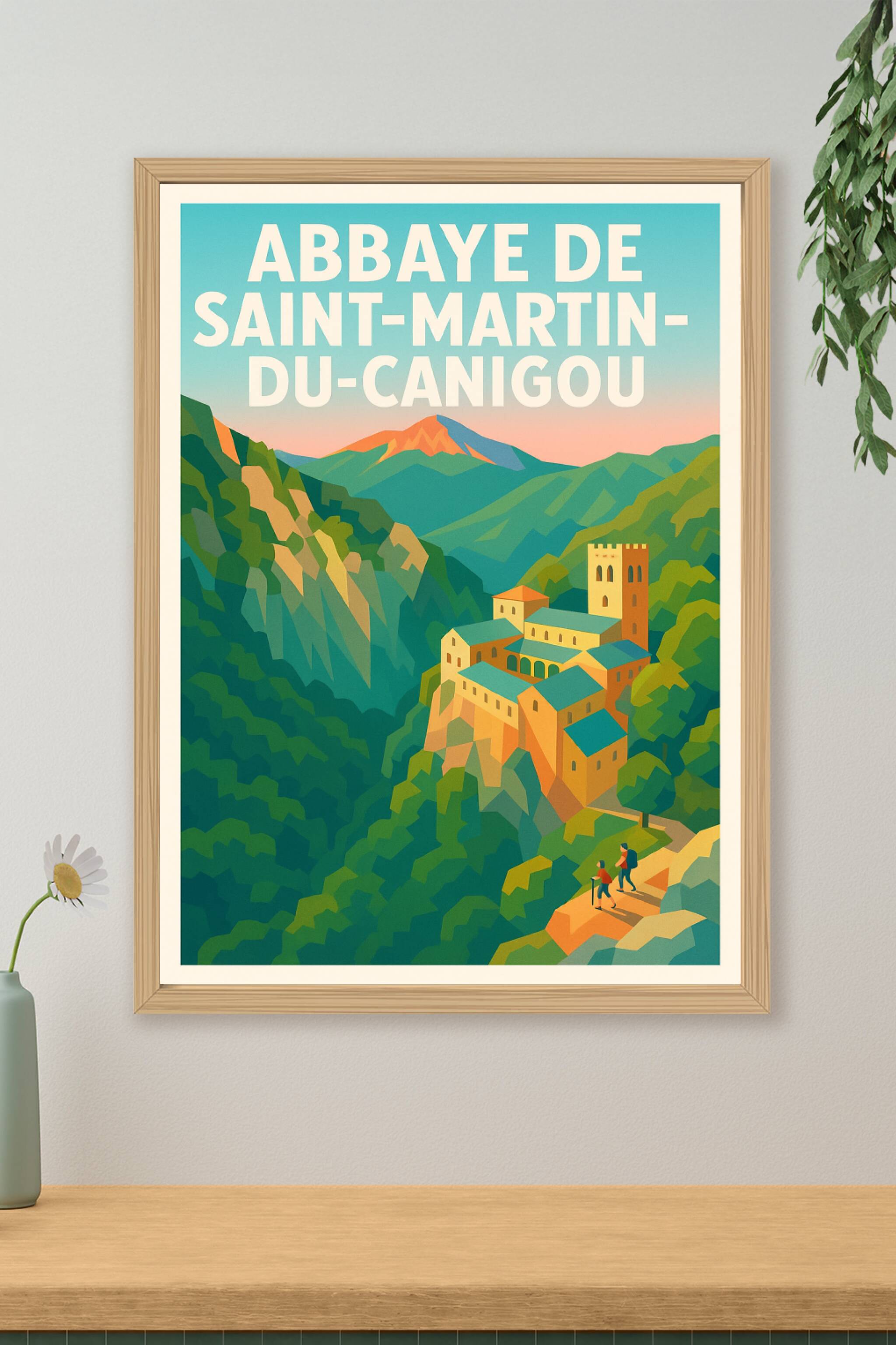 Affiche de Abbaye de Saint-Martin-du-Canigou - Un joyau niché au cœur des Pyrénées