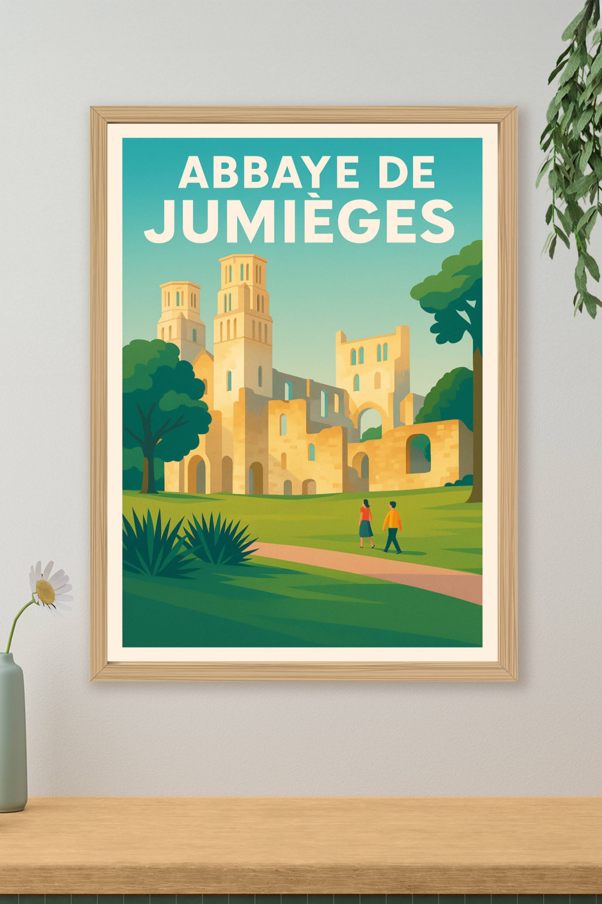 Affiche de Abbaye de Jumièges - L'élégance intemporelle des ruines normandes