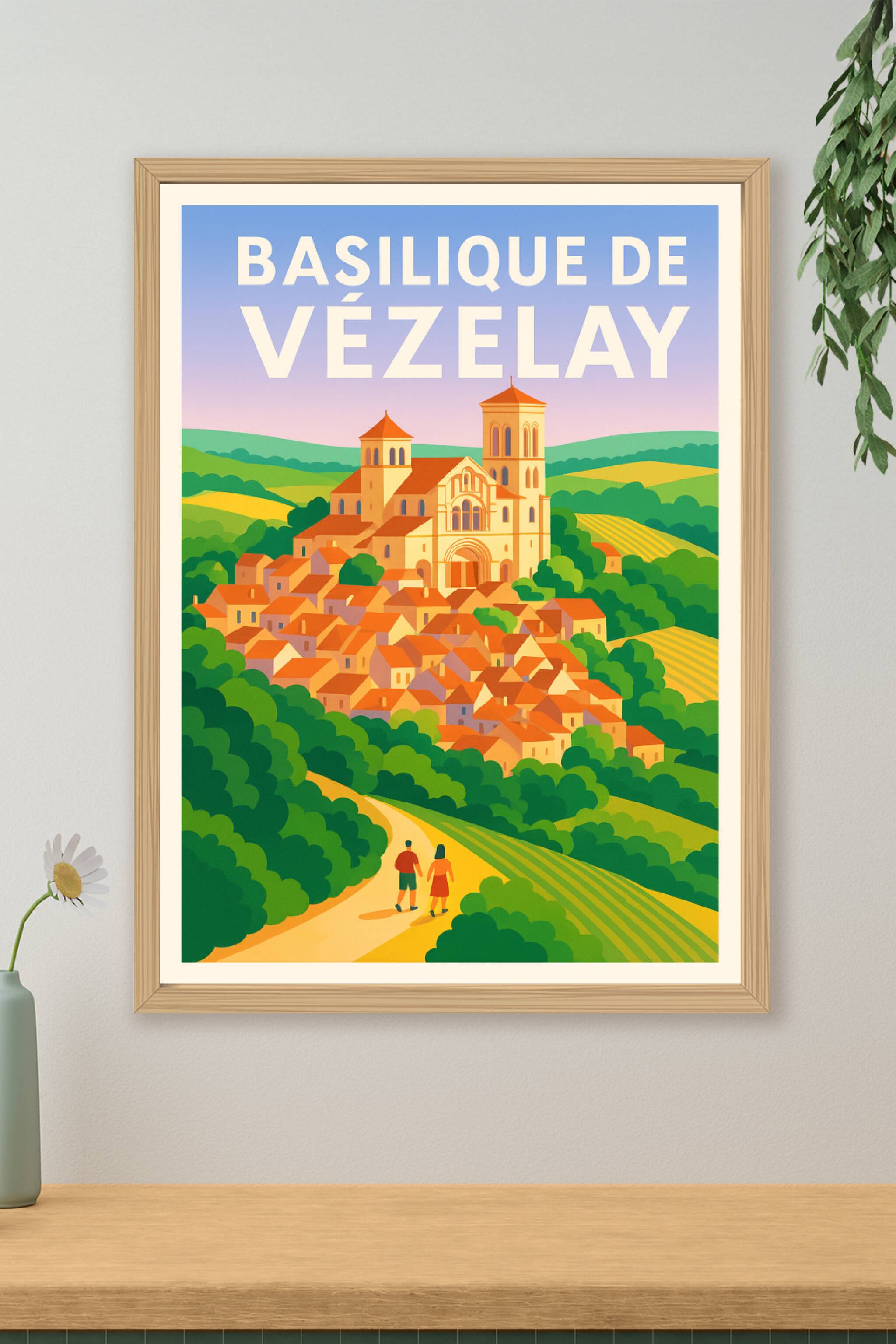 Affiche de Vézelay - L'éclat d'un joyau éternel au cœur de la Bourgogne