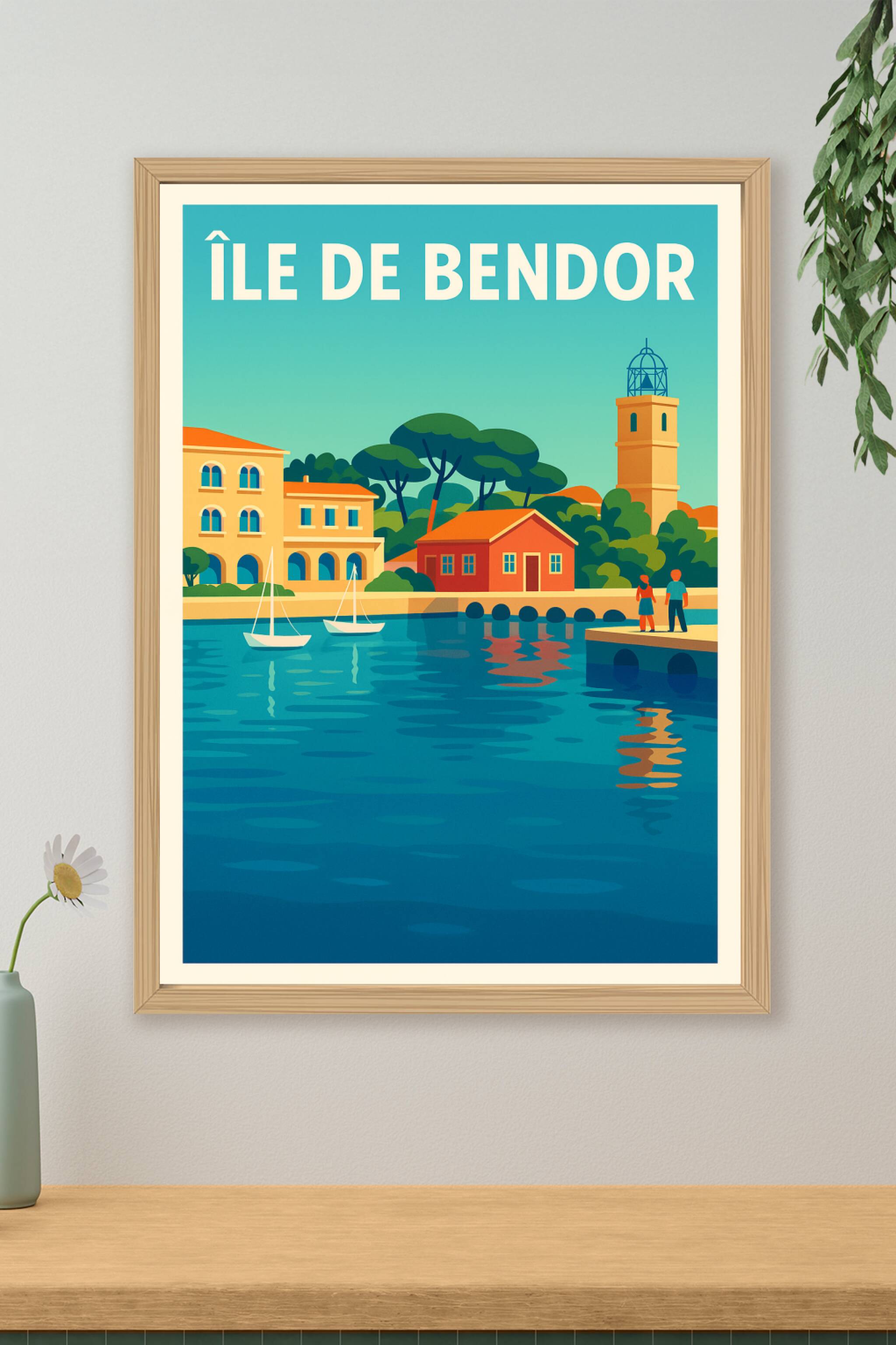 Affiche de Île de Bendor - L'éclat de la Méditerranée dans votre intérieur