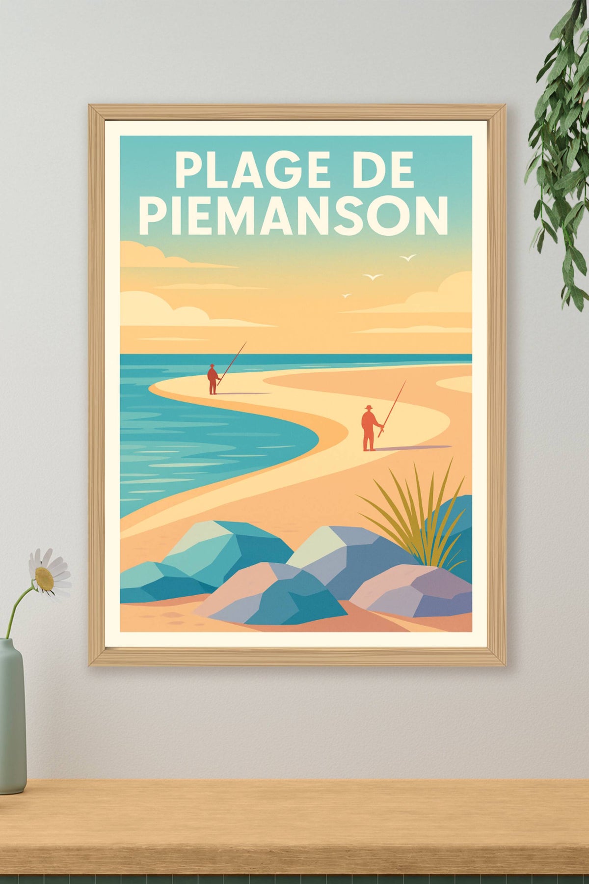 Affiche de Plage de Piemanson - L'esprit sauvage de la Camargue chez vous