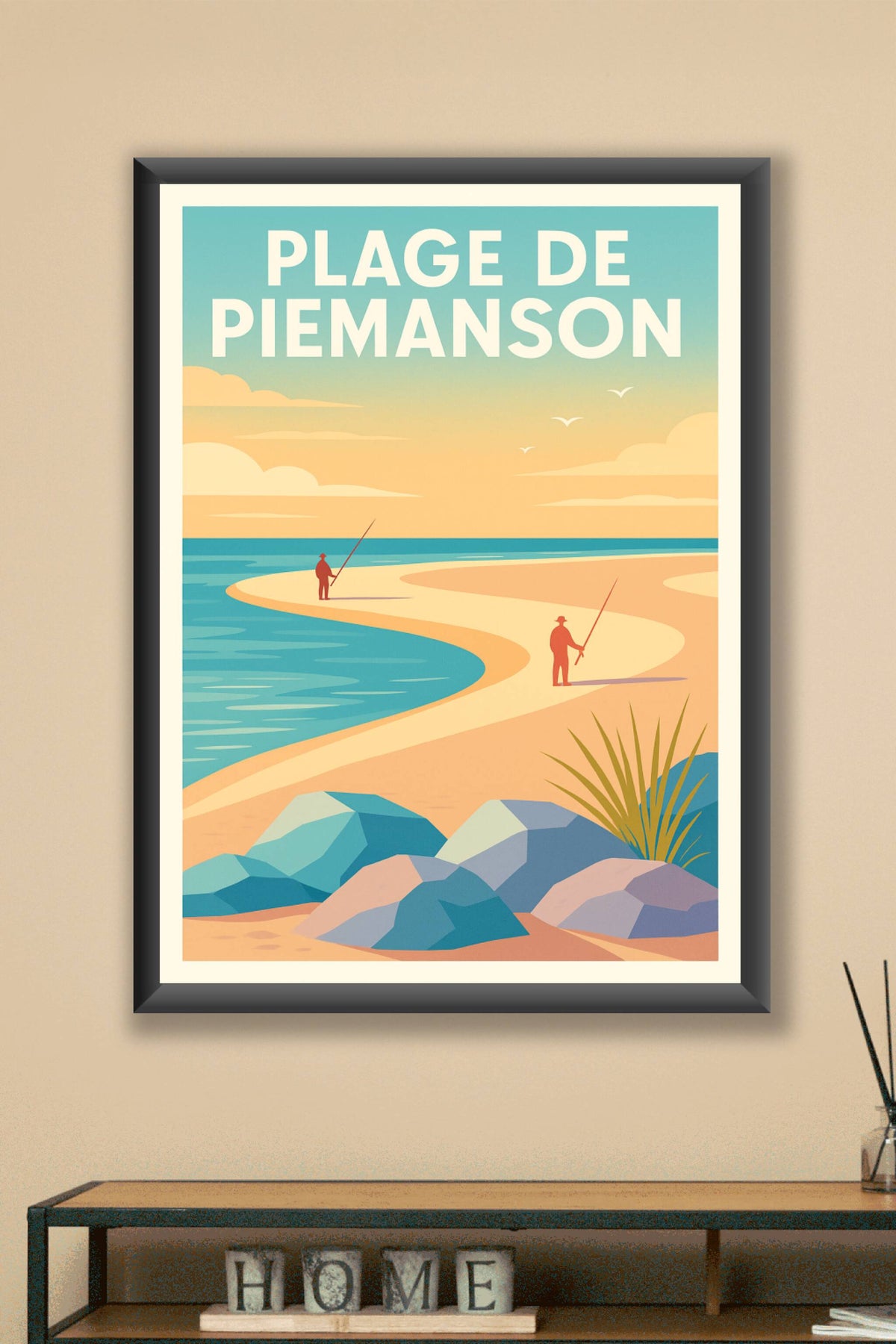 Affiche de Plage de Piemanson - L'esprit sauvage de la Camargue chez vous