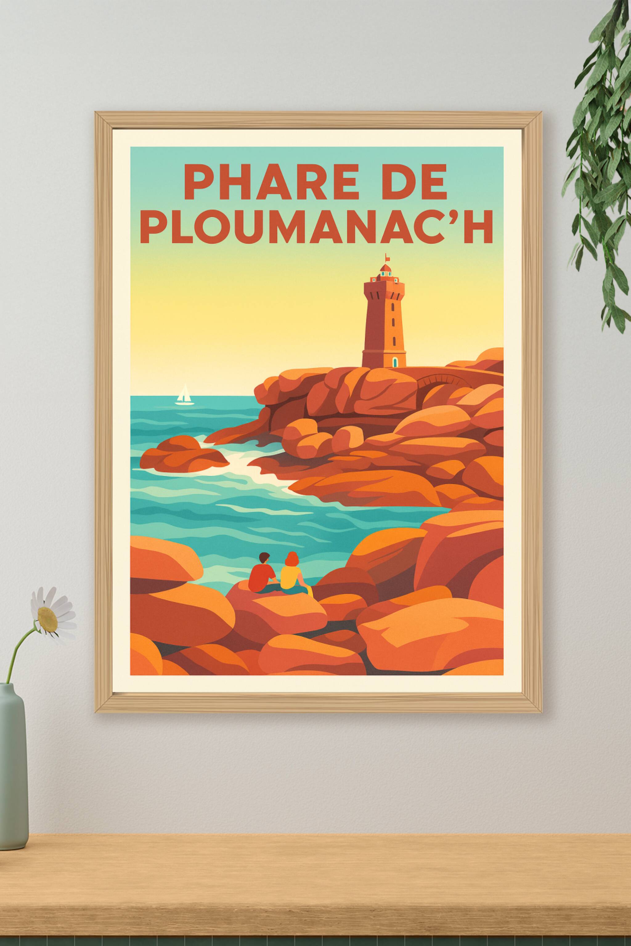Affiche de Phare de Ploumanac'h - L'éclat de la Côte de Granit Rose