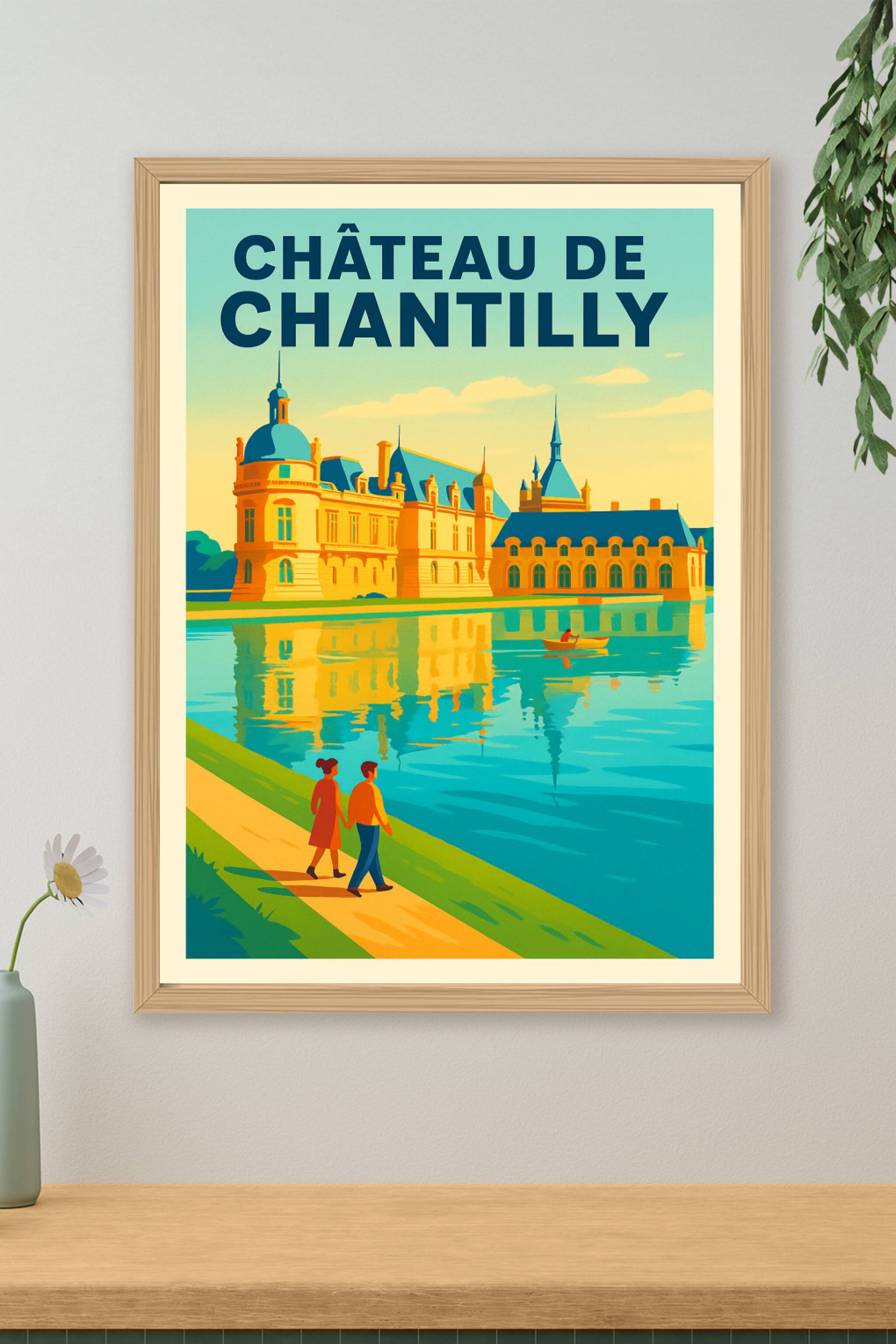 Affiche de Château de Chantilly - L'élégance princière au bord de l'eau
