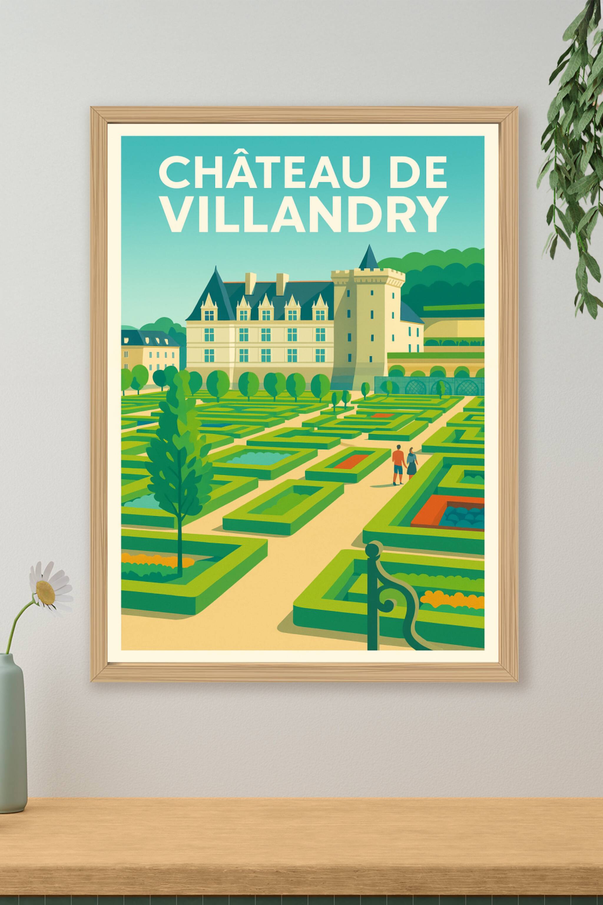 Affiche de Château de Villandry - L'élégance des jardins à la française