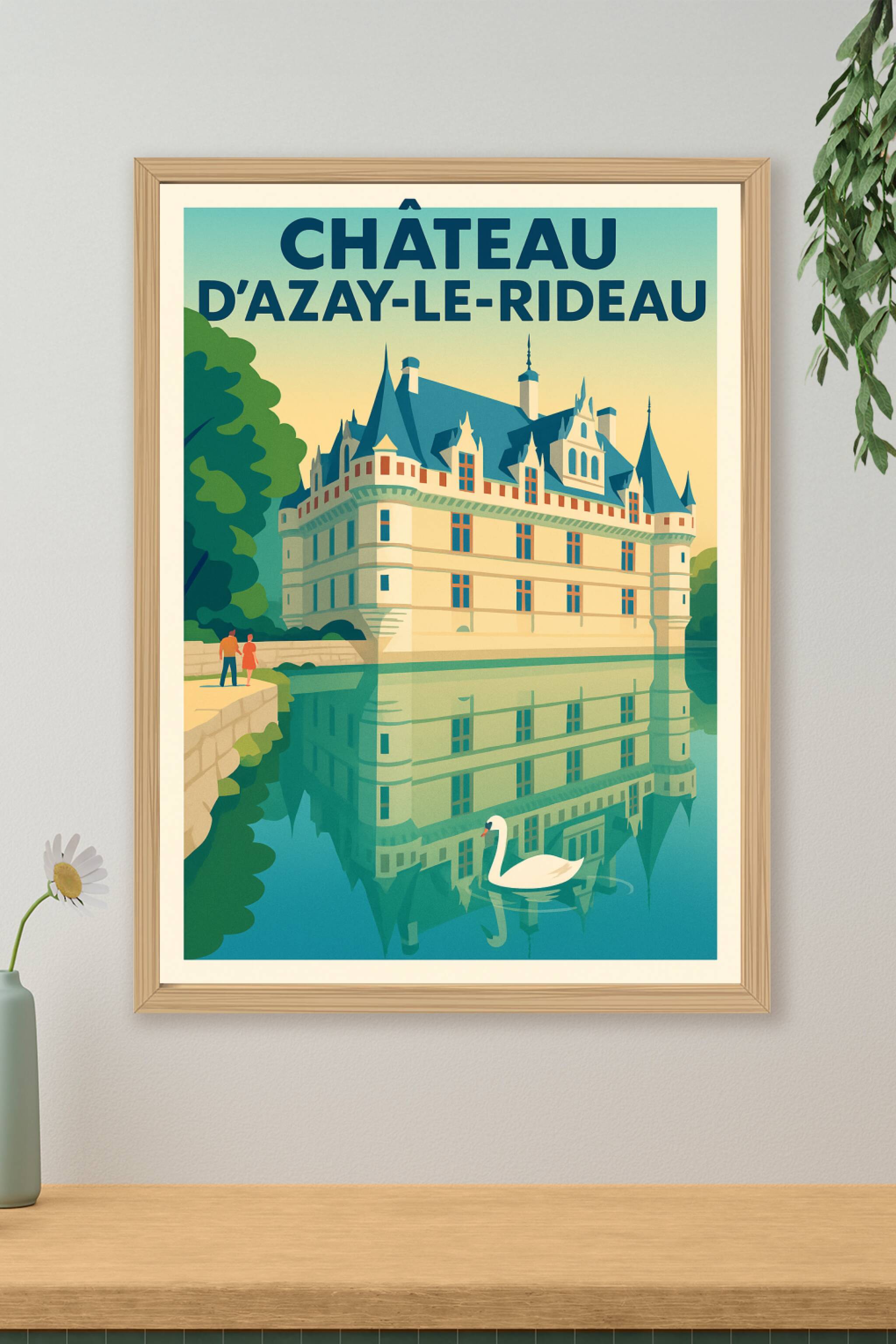 Affiche de Château d'Azay-le-Rideau - L'élégance de la Renaissance au fil de l'eau