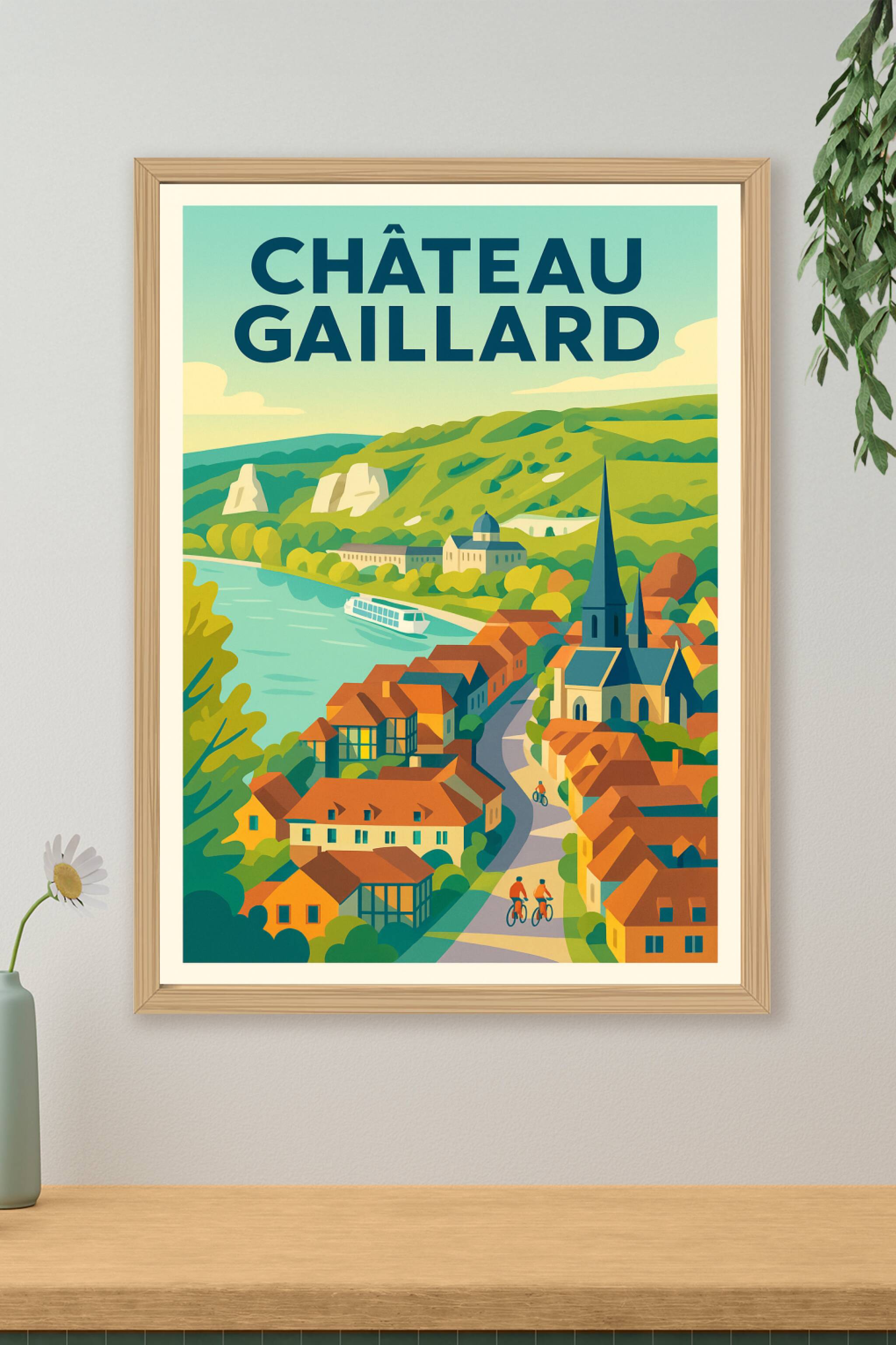 Affiche de Château Gaillard - L'élégance médiévale au cœur de la Normandie