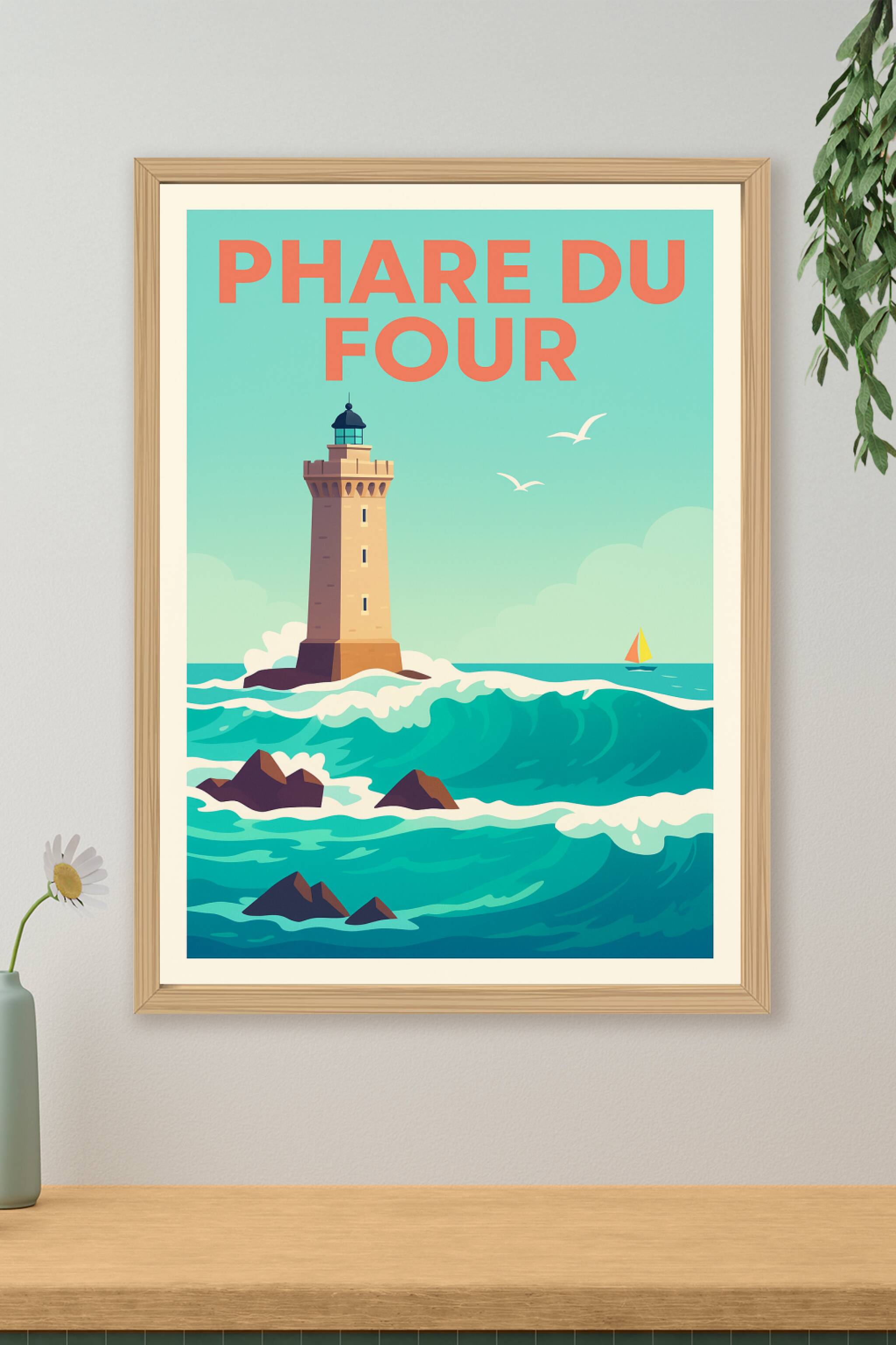 Affiche de Phare du Four - L'éclat majestueux du Finistère
