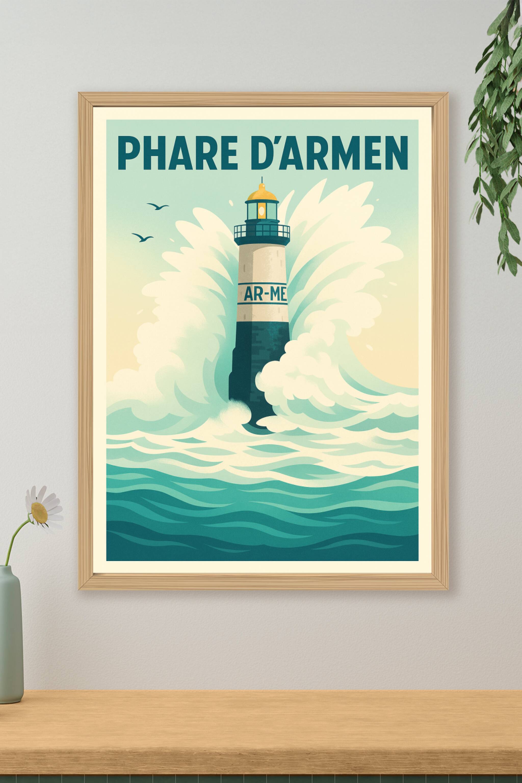 Affiche de Phare d'Ar-Men - La sentinelle des mers bretonnes
