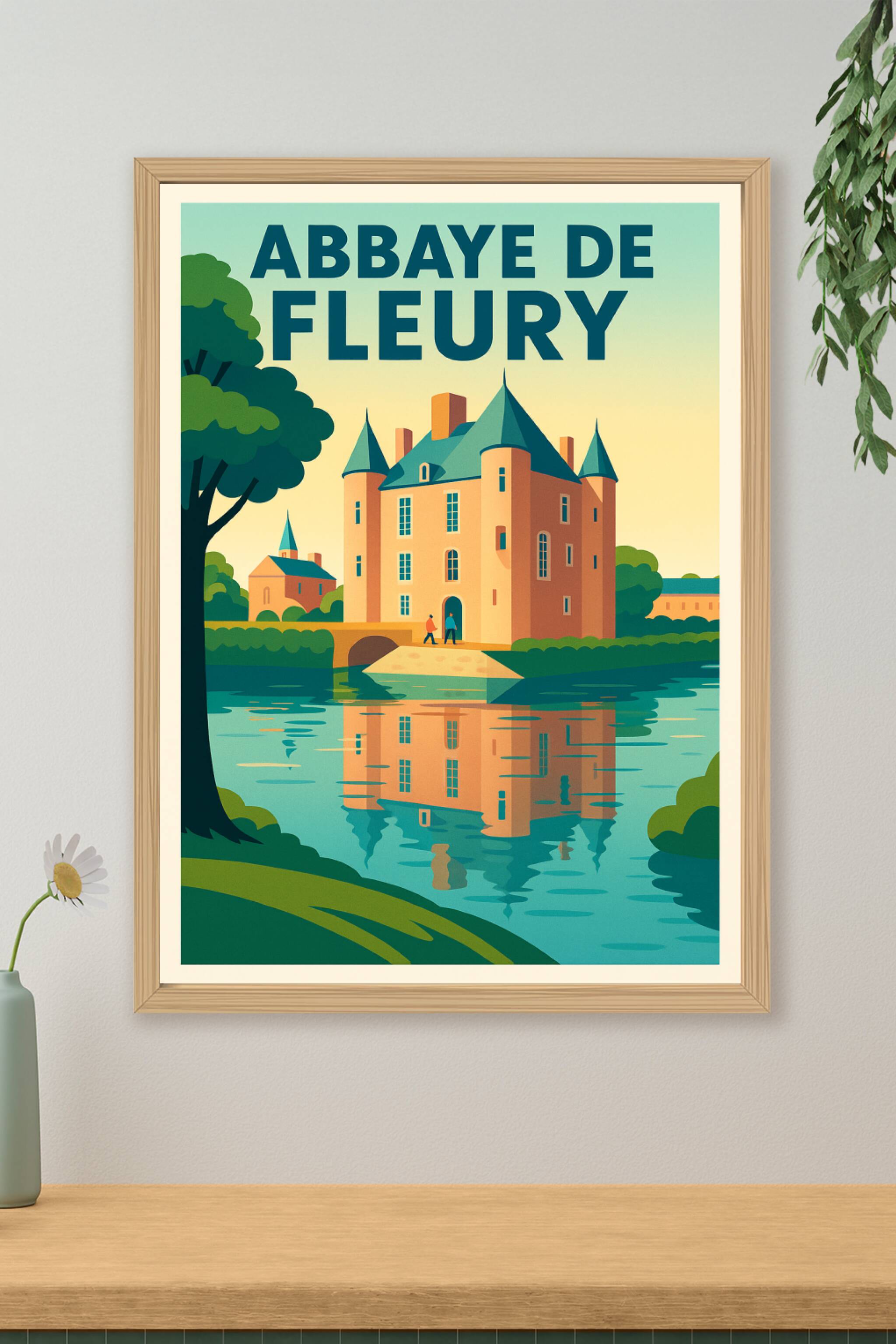Affiche de Abbaye de Fleury - L'élégance historique au fil de l'eau
